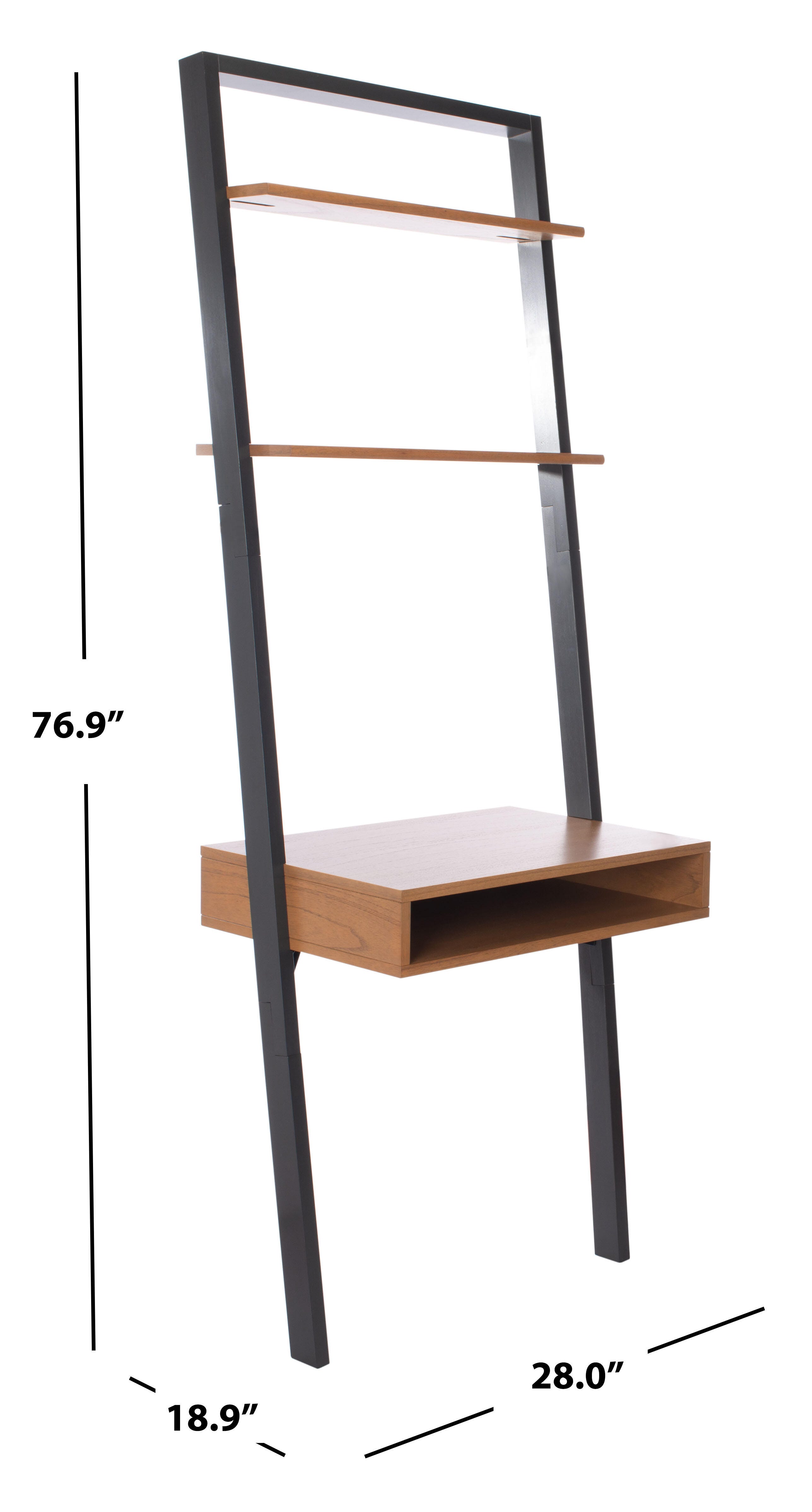 Safavieh Kamy 2 Shelf Leaning Desk, , large
