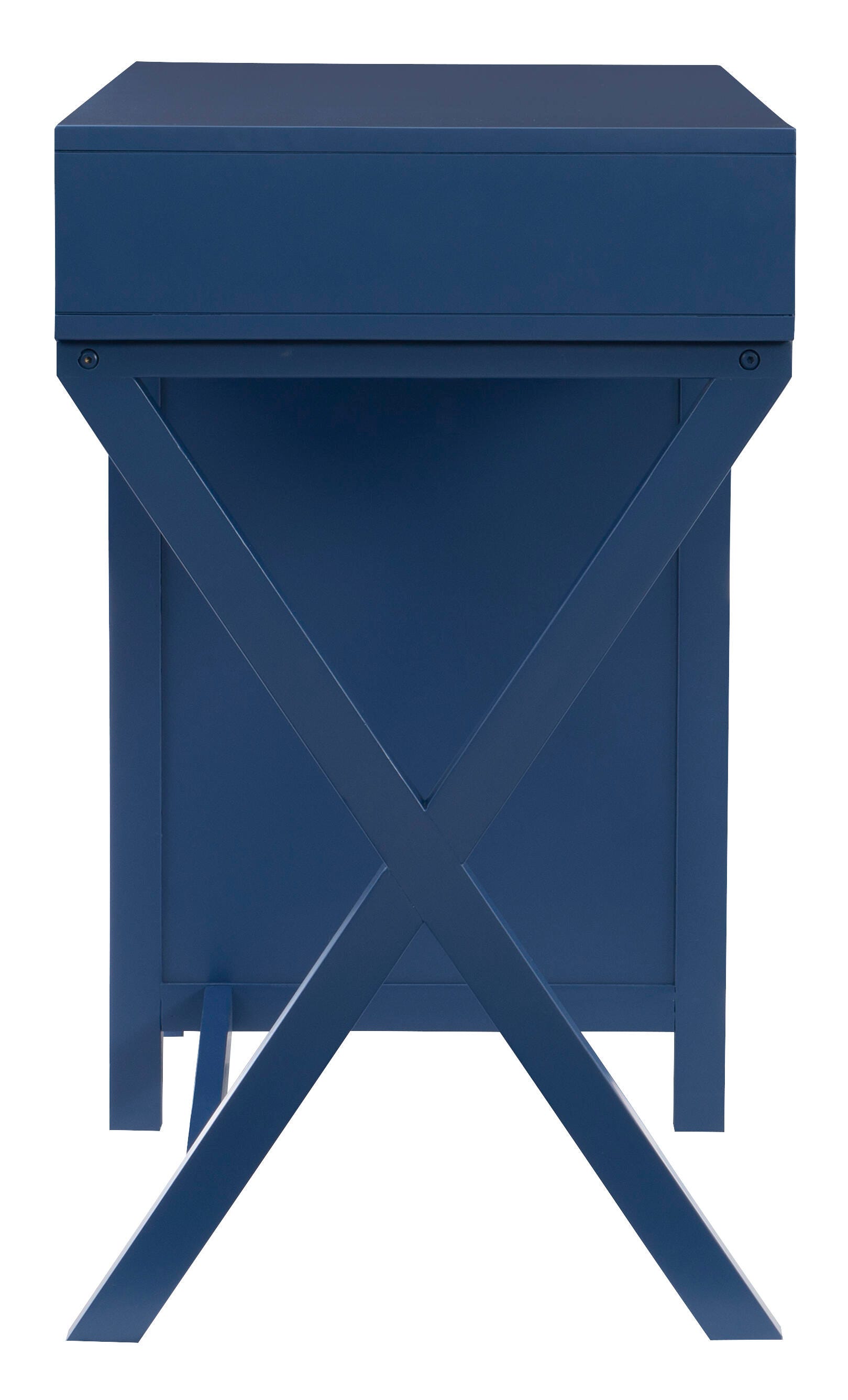 Linon Paige Side Storage Desk, Navy, large