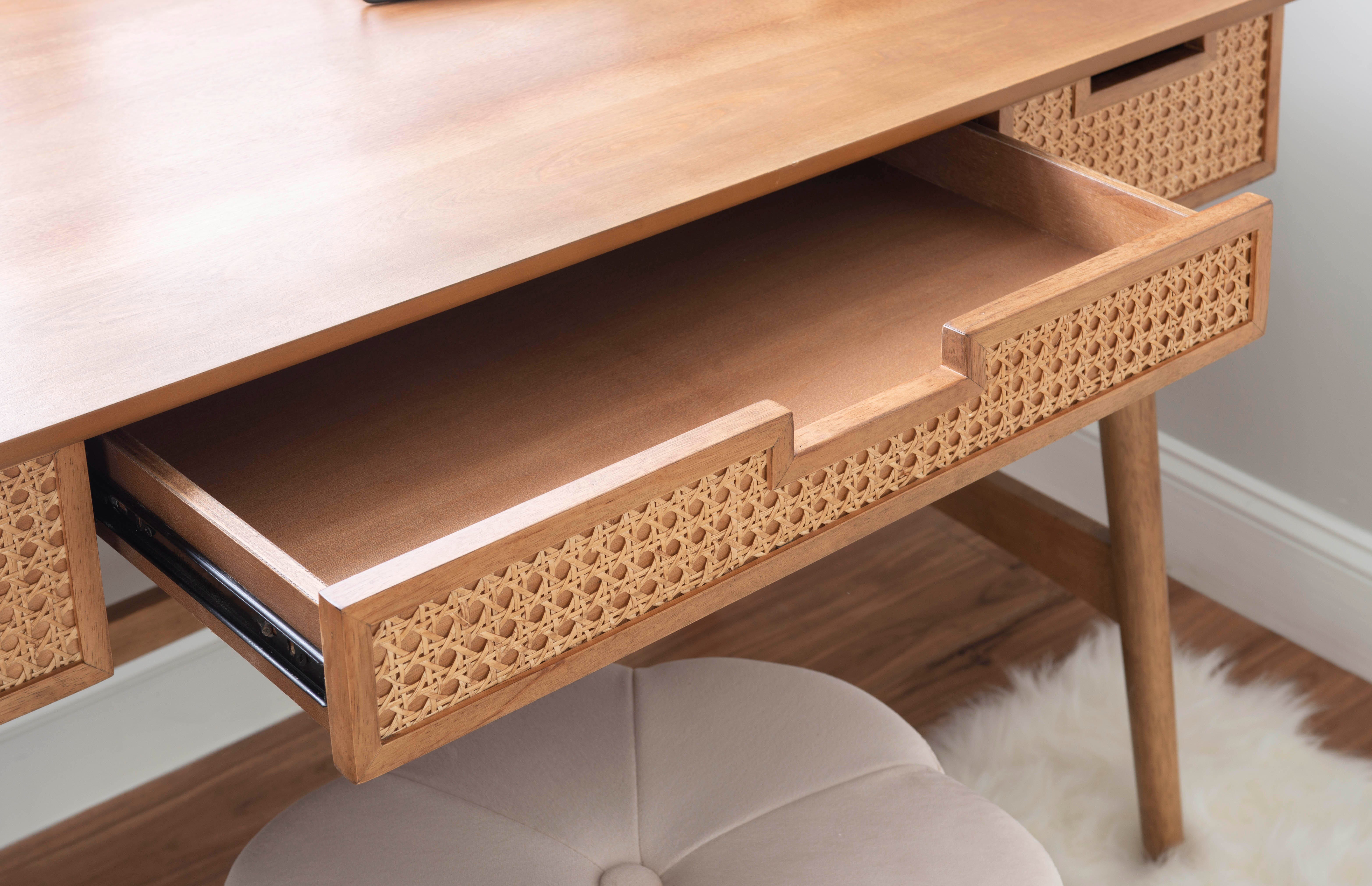 Linon Cadman Desk, Natural, large
