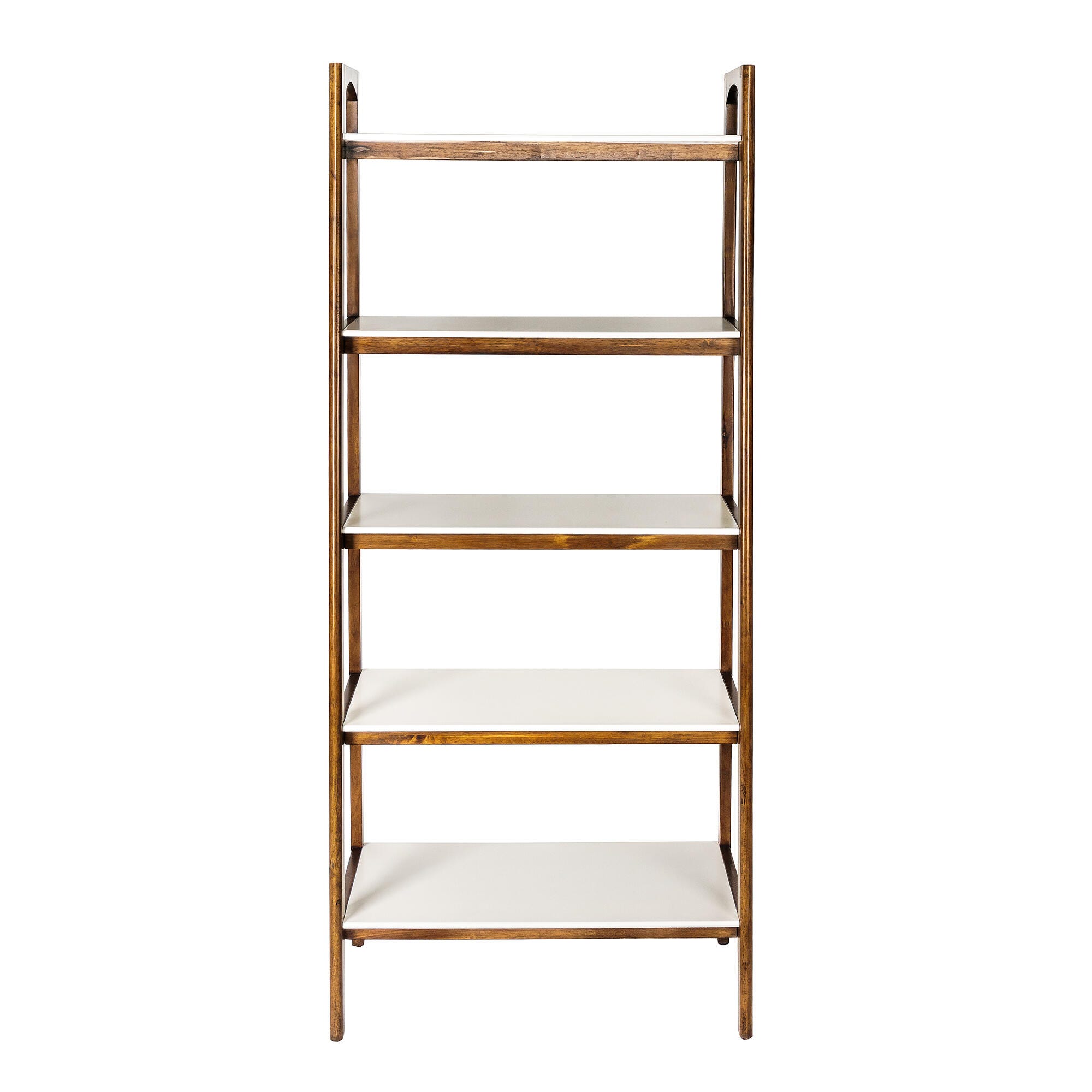 Madison Park Parker Bookshelf, Off White/Pecan, large