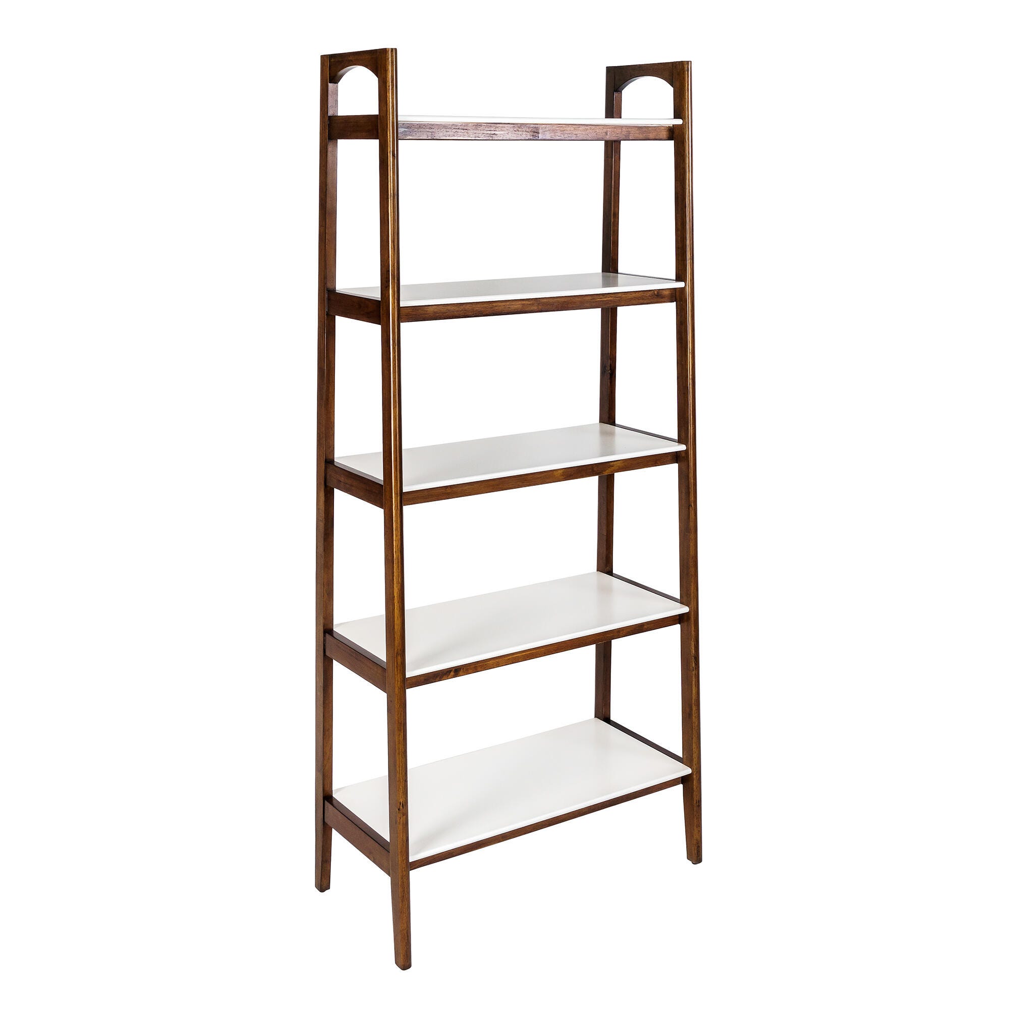 Madison Park Avenu Parker Bookshelf, Off White/Pecan, large