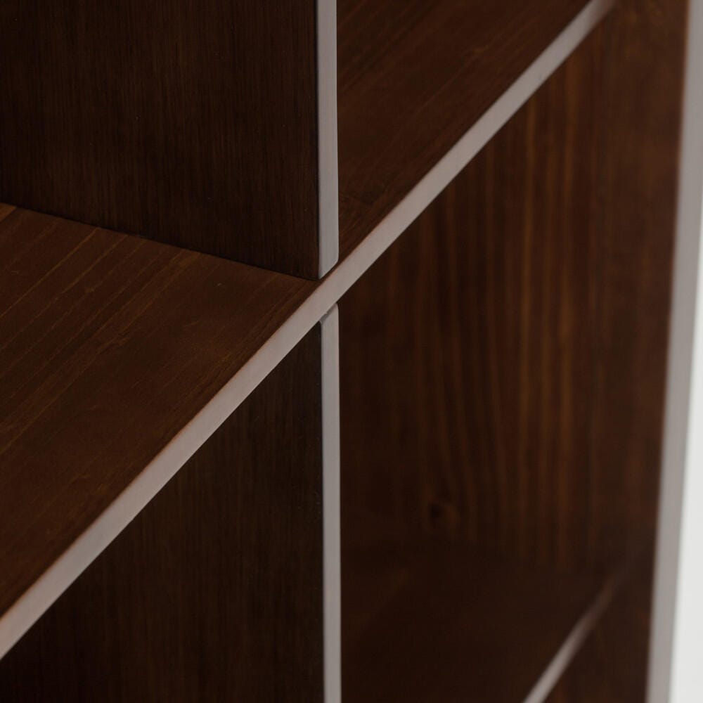 Simpli Home Artisan Wooden 9-Cube Bookcase and Storage Unit, Russet Brown, large