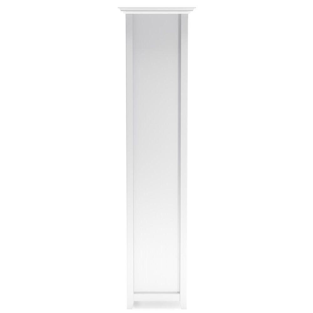 Simpli Home Amherst 70" Wooden Transitional 5-Shelf Bookcase, White, large