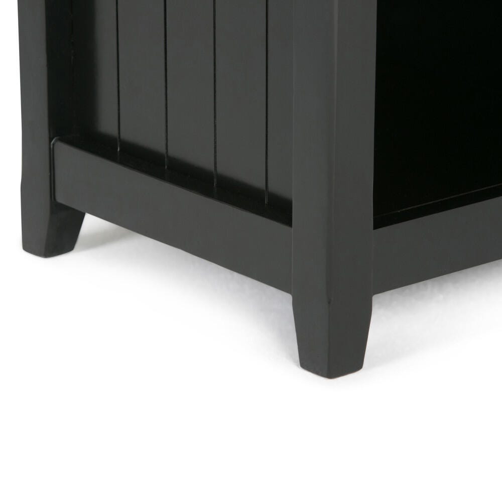 Simpli Home Acadian Wooden Rustic 9-Cube Bookcase, Black, large