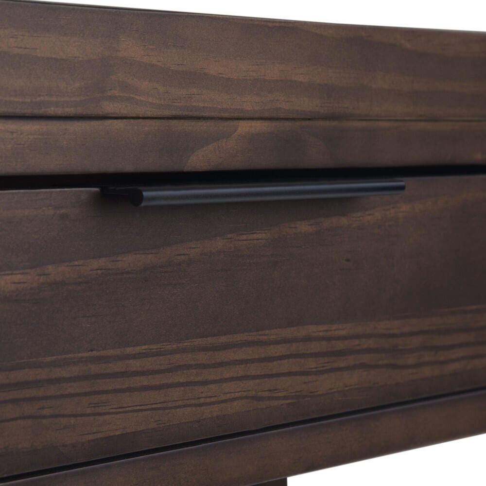 Simpli Home Hollander 60" Contemporary Desk, Brown/Dark Brown, large