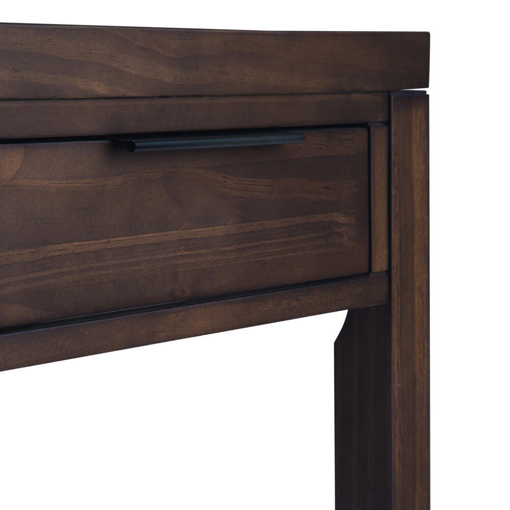 Simpli Home Hollander 60" Contemporary Desk, Brown/Dark Brown, large