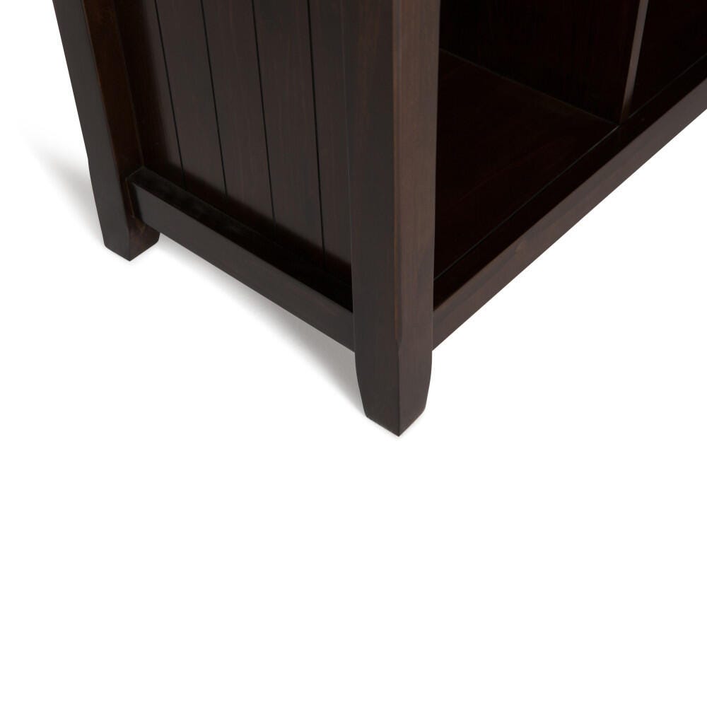 Simpli Home Acadian Rustic 9 Cube Bookcase and Storage Unit, Brown, large