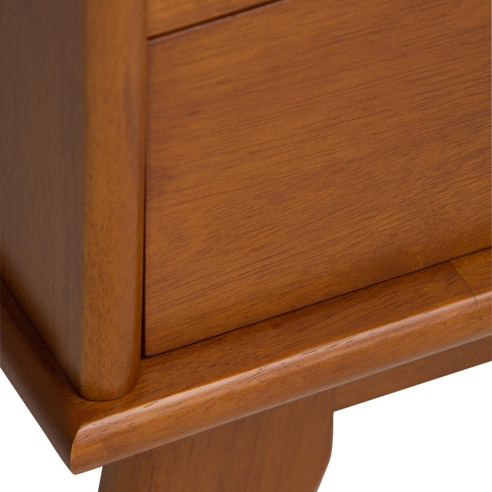 Simpli Home Draper 64" Bookcase and Storage Unit, Teak Brown, large