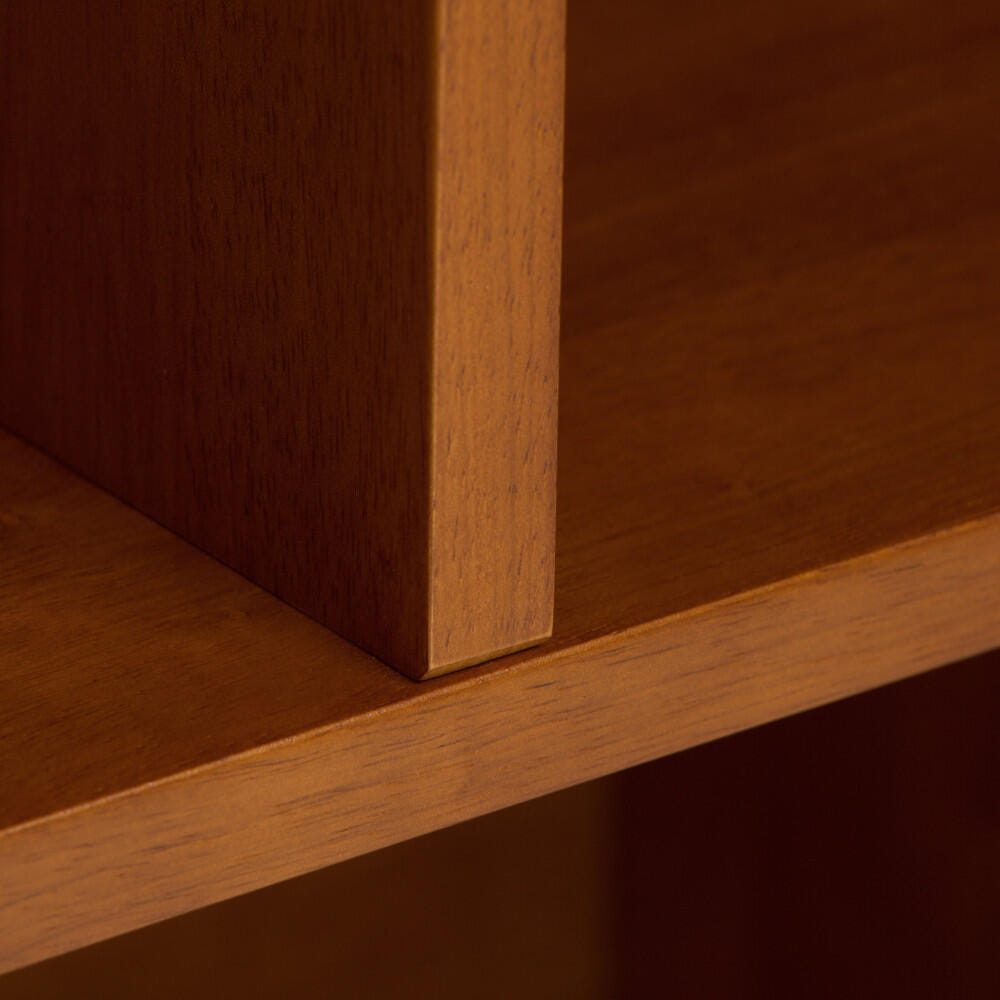 Simpli Home Draper 64" Bookcase and Storage Unit, Teak Brown, large