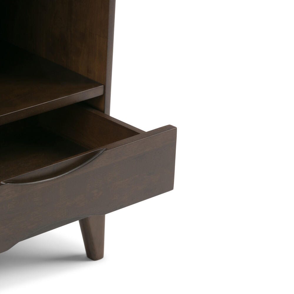 Simpli Home Harper 60" Bookcase with Storage, Brown, large