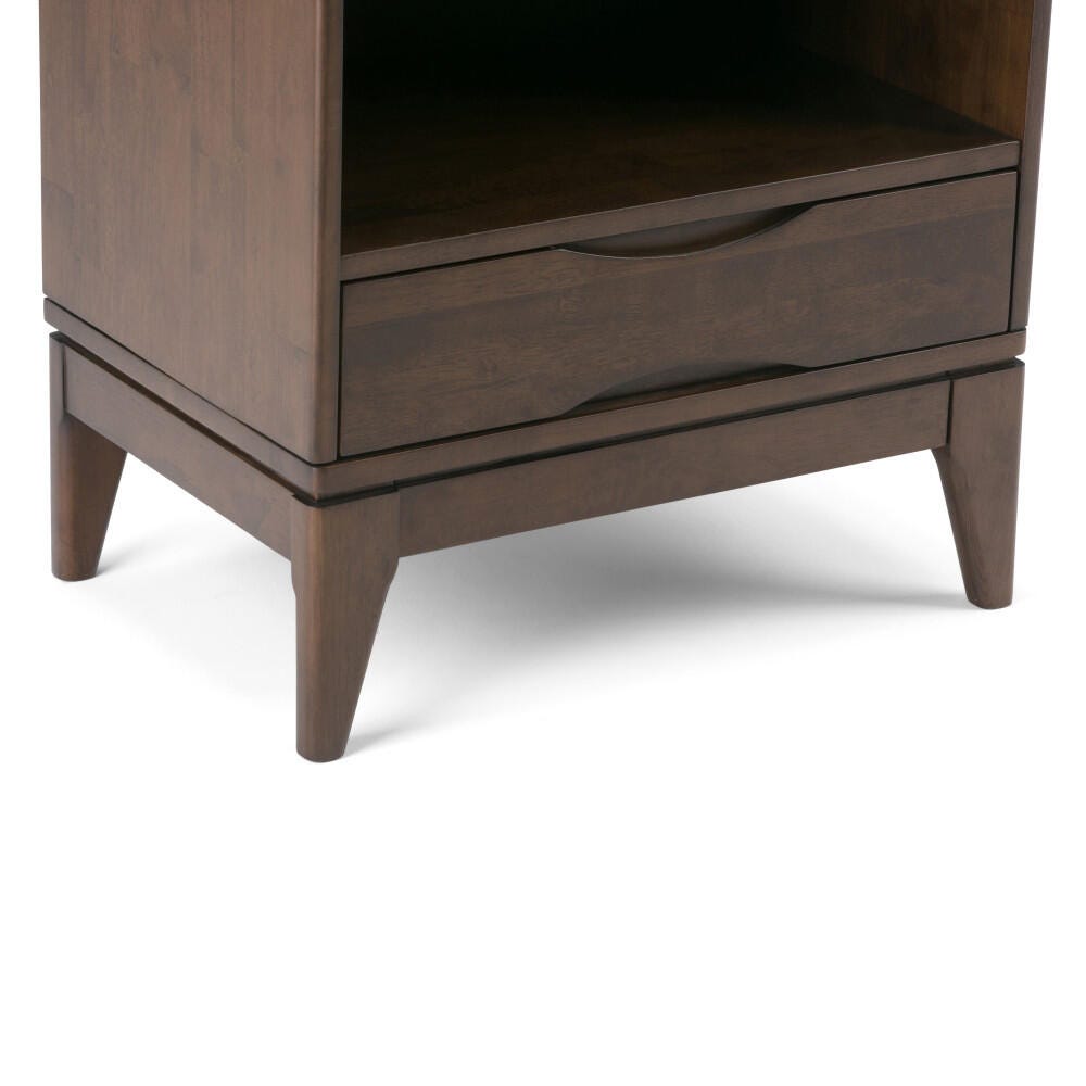 Simpli Home Harper 60" Bookcase with Storage, Brown, large