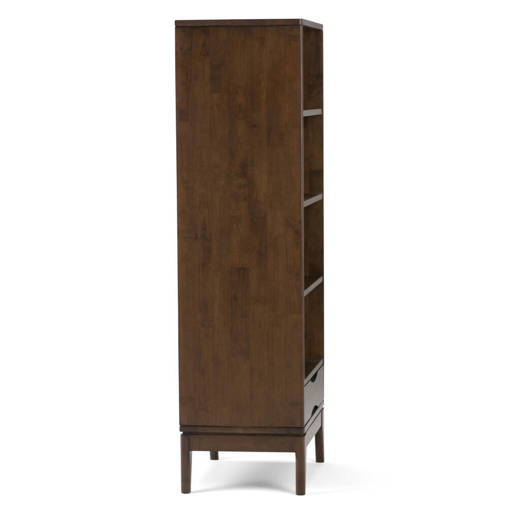 Simpli Home Harper 60" Bookcase with Storage, Brown, large