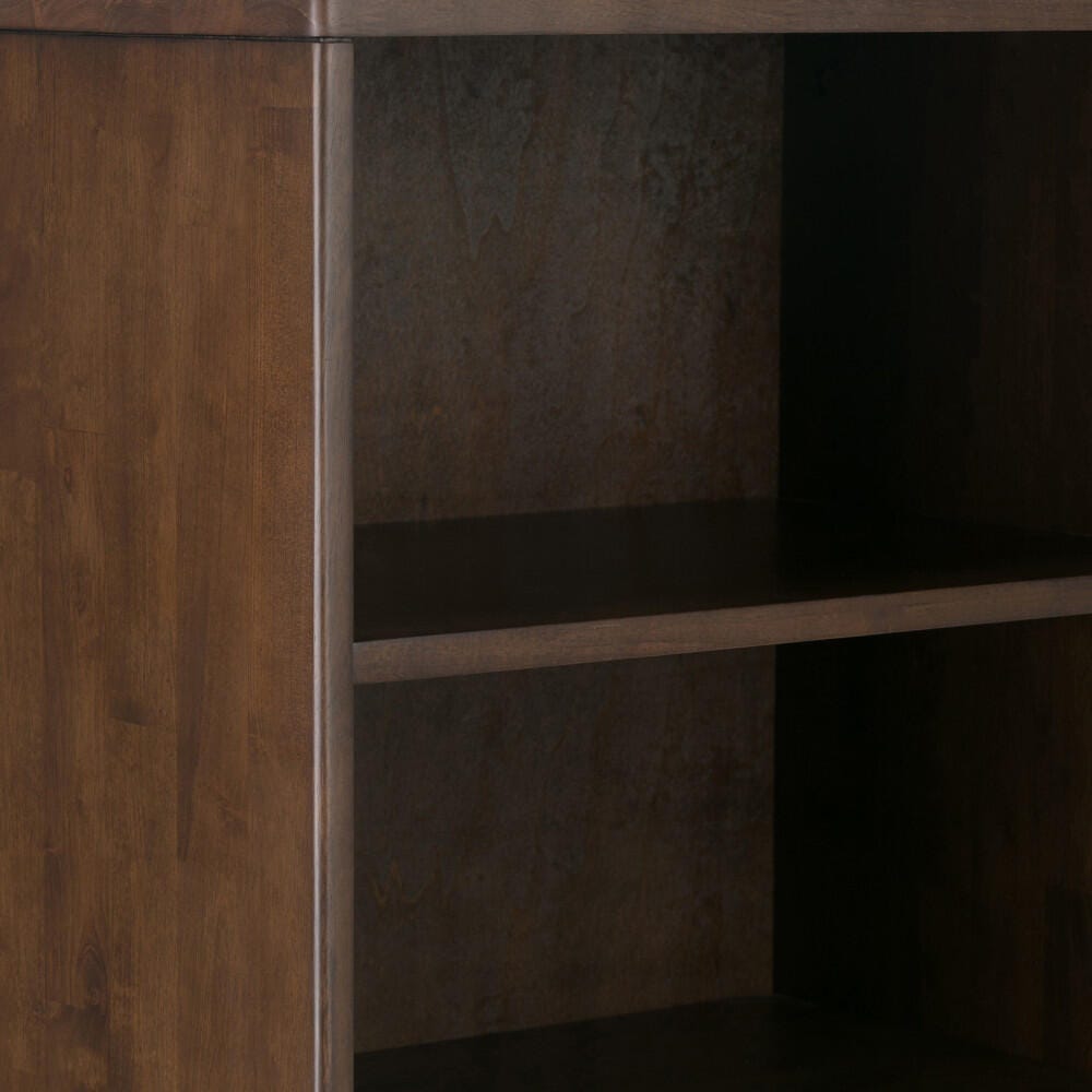 Simpli Home Harper 60" Bookcase with Storage, Brown, large
