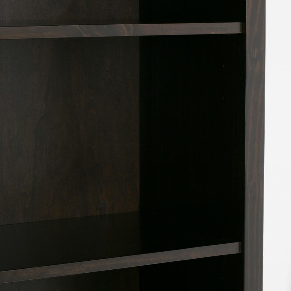 Simpli Home Amherst 70" Transitional 5-Shelf Bookcase, Hickory Brown, large