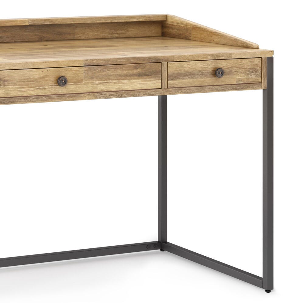 Simpli Home Ralston 60" Wooden Writing Desk, Light Brown, large