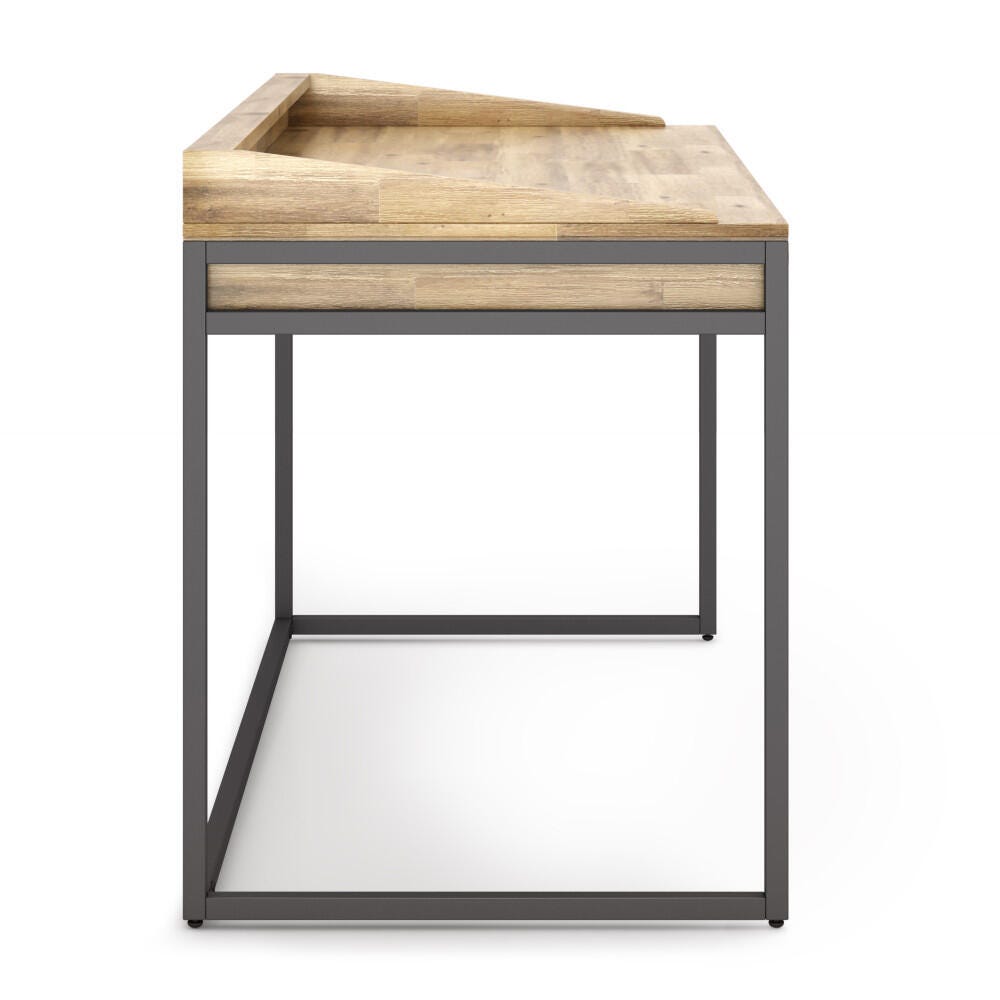 Simpli Home Ralston 60" Wooden Writing Desk, Light Brown, large