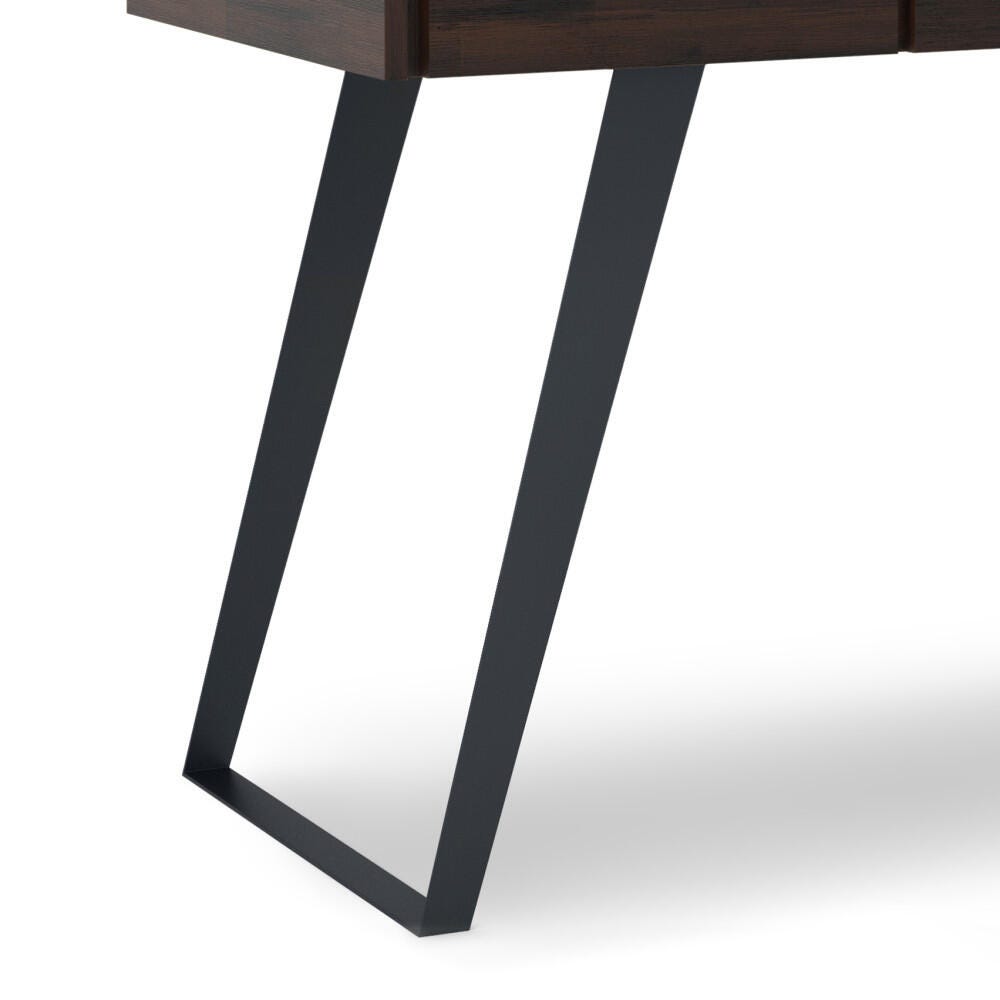 Simpli Home Lowry 54" Industrial Desk, Dark Brown, large