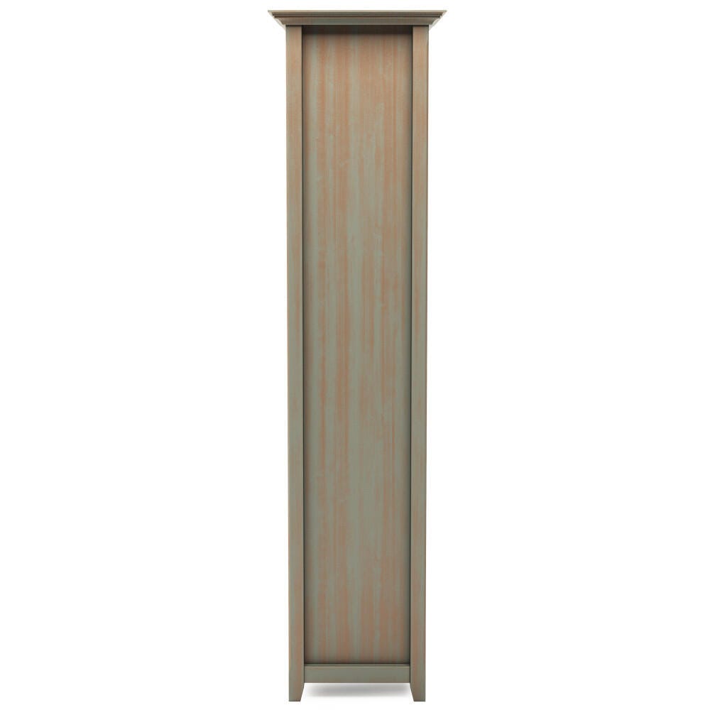 Simpli Home Amherst 70" 5-Shelf Bookcase, Gray, large