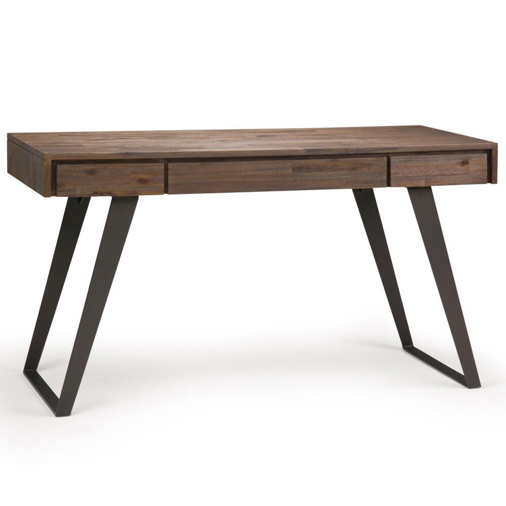Simpli Home Lowry Industrial 54" Desk, Brown, large