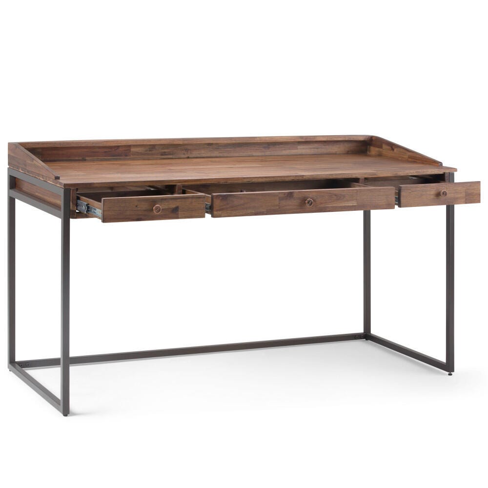 Simpli Home Ralston 60" Office Desk, Brown, large