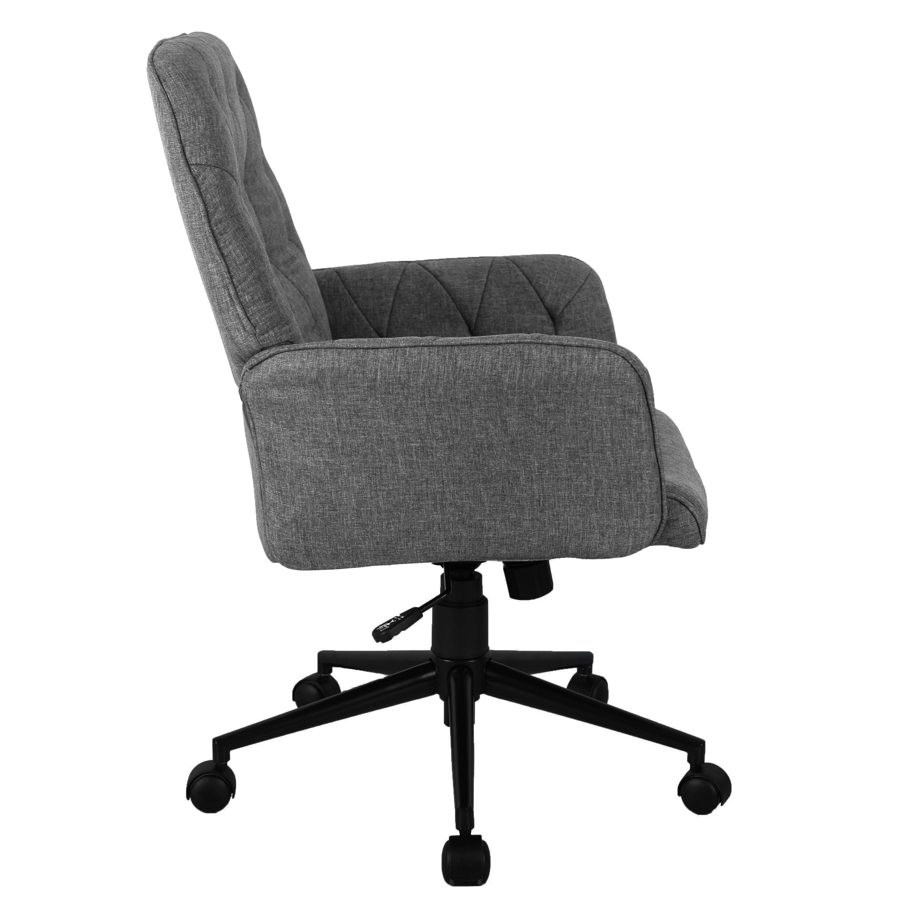 Techni Mobili Modern Tufted Office Chair with Arms, , large