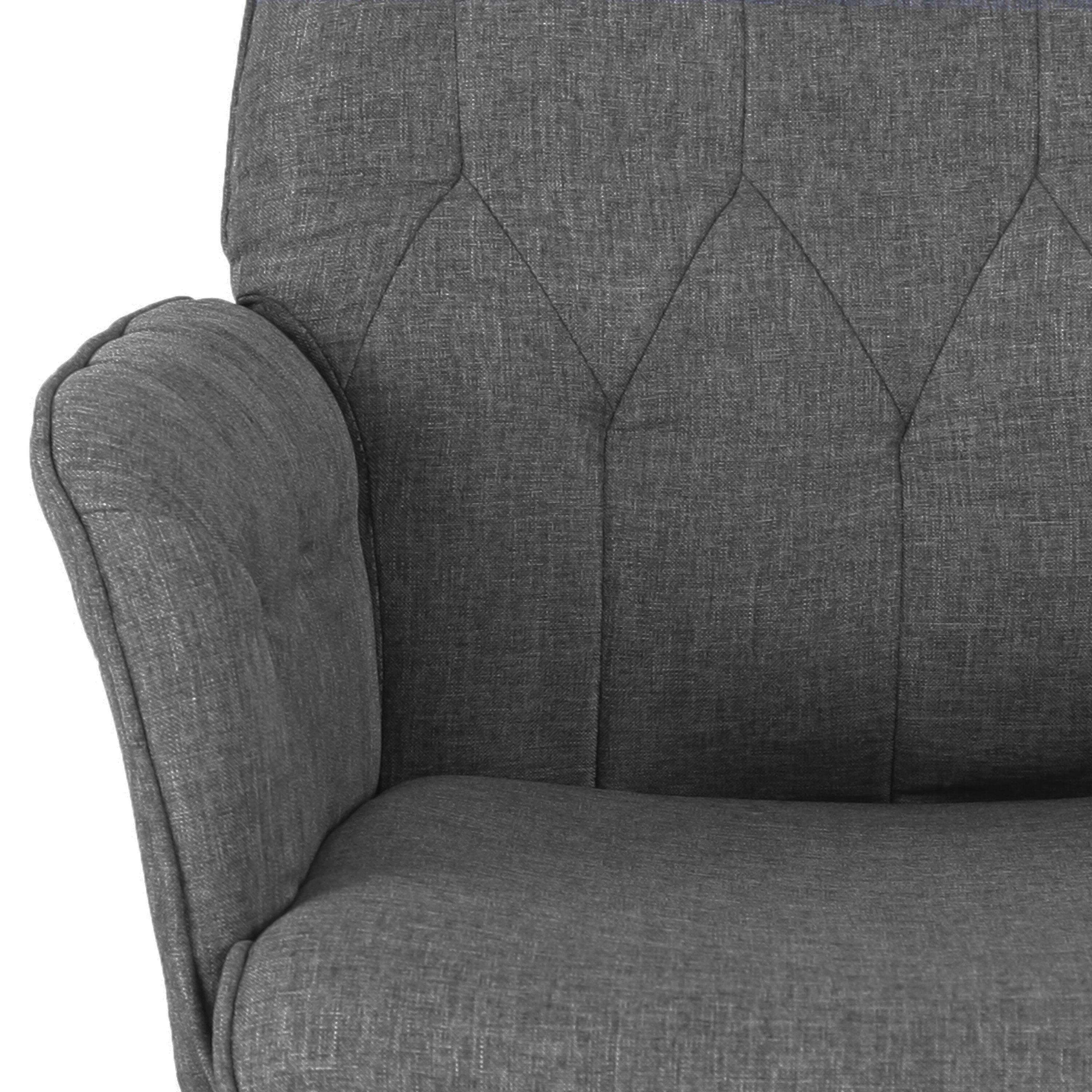Techni Mobili Modern Tufted Office Chair with Arms, , large