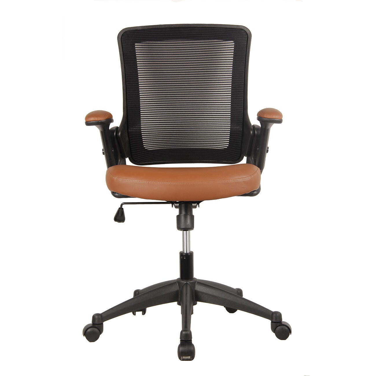 Techni Mobili Mid-Back Mesh Task Office Chair, Brown, large