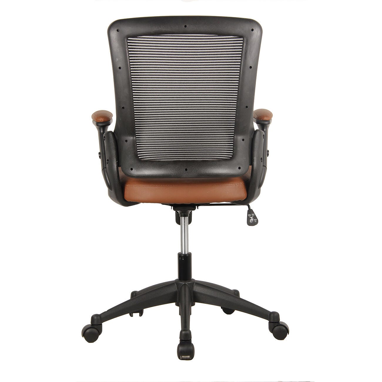 Techni Mobili Mid-Back Mesh Task Office Chair, Brown, large