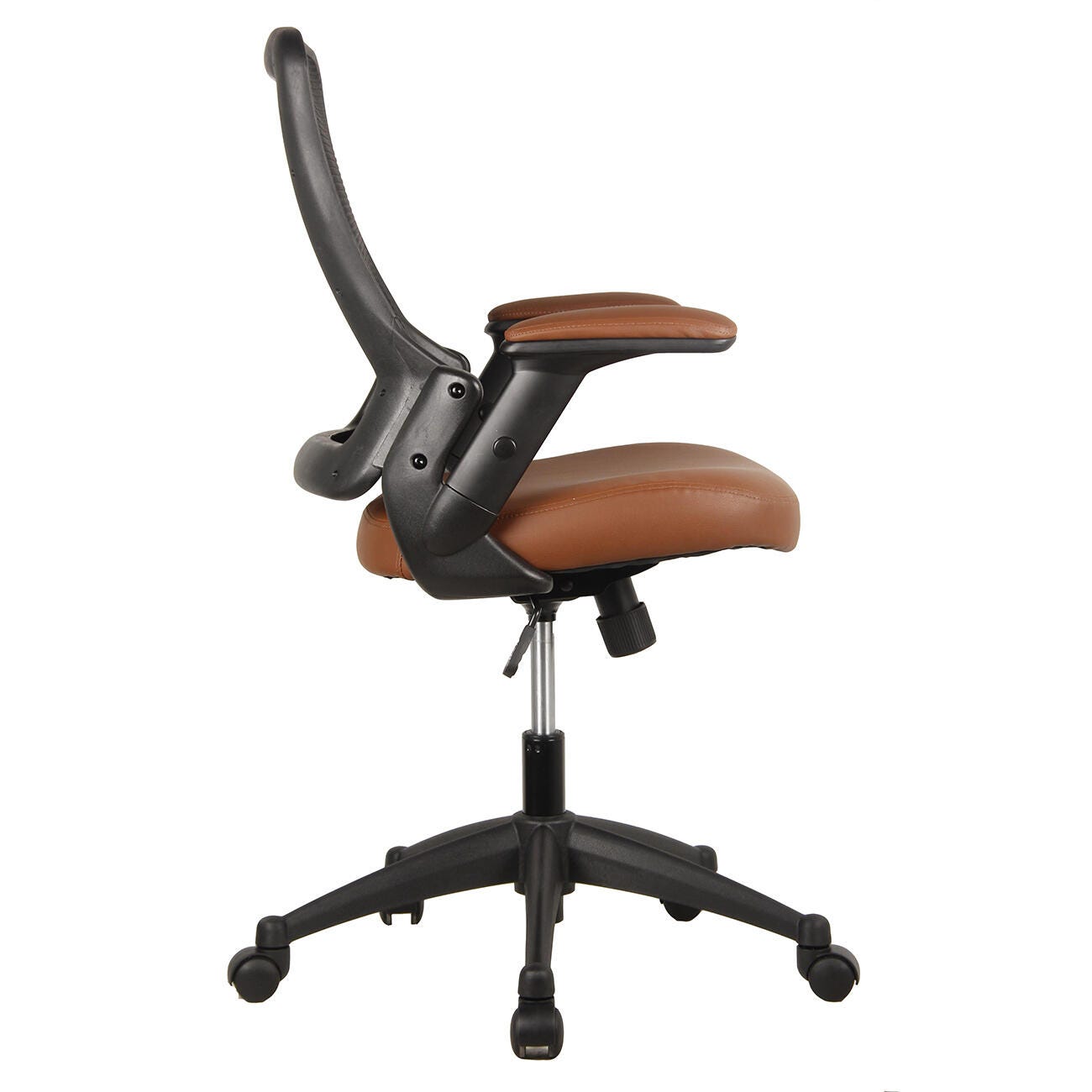 Techni Mobili Mid-Back Mesh Task Office Chair, Brown, large