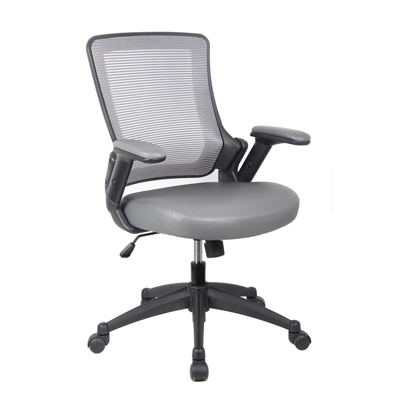 Techni Mobili Mid-Back Mesh Task Office Chair, Gray, large