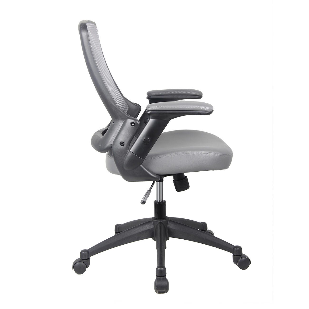 Techni Mobili Mid-Back Mesh Task Office Chair, Gray, large