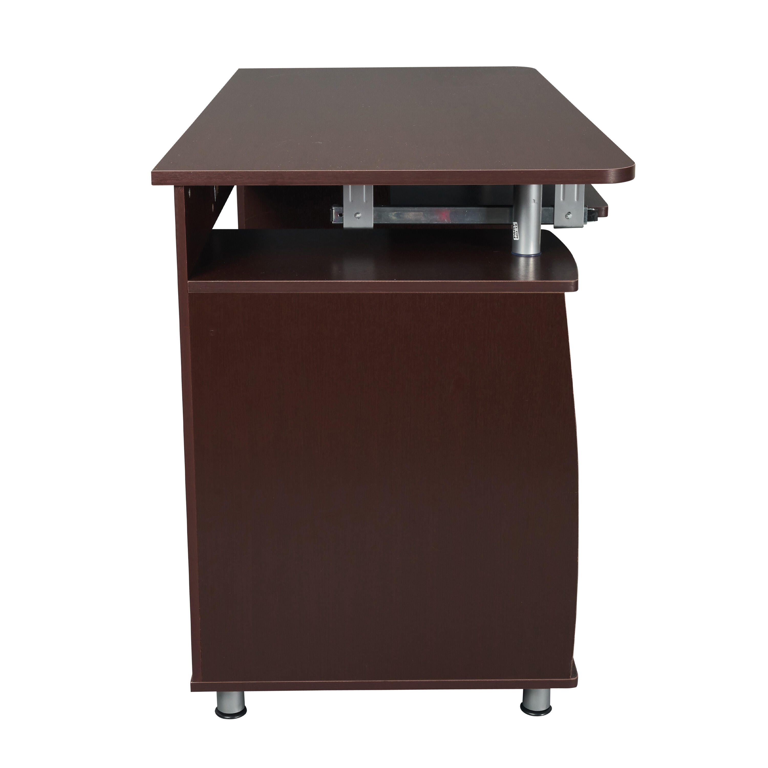 Techni Mobili Workstation Computer Desk with Storage, Chocolate, large