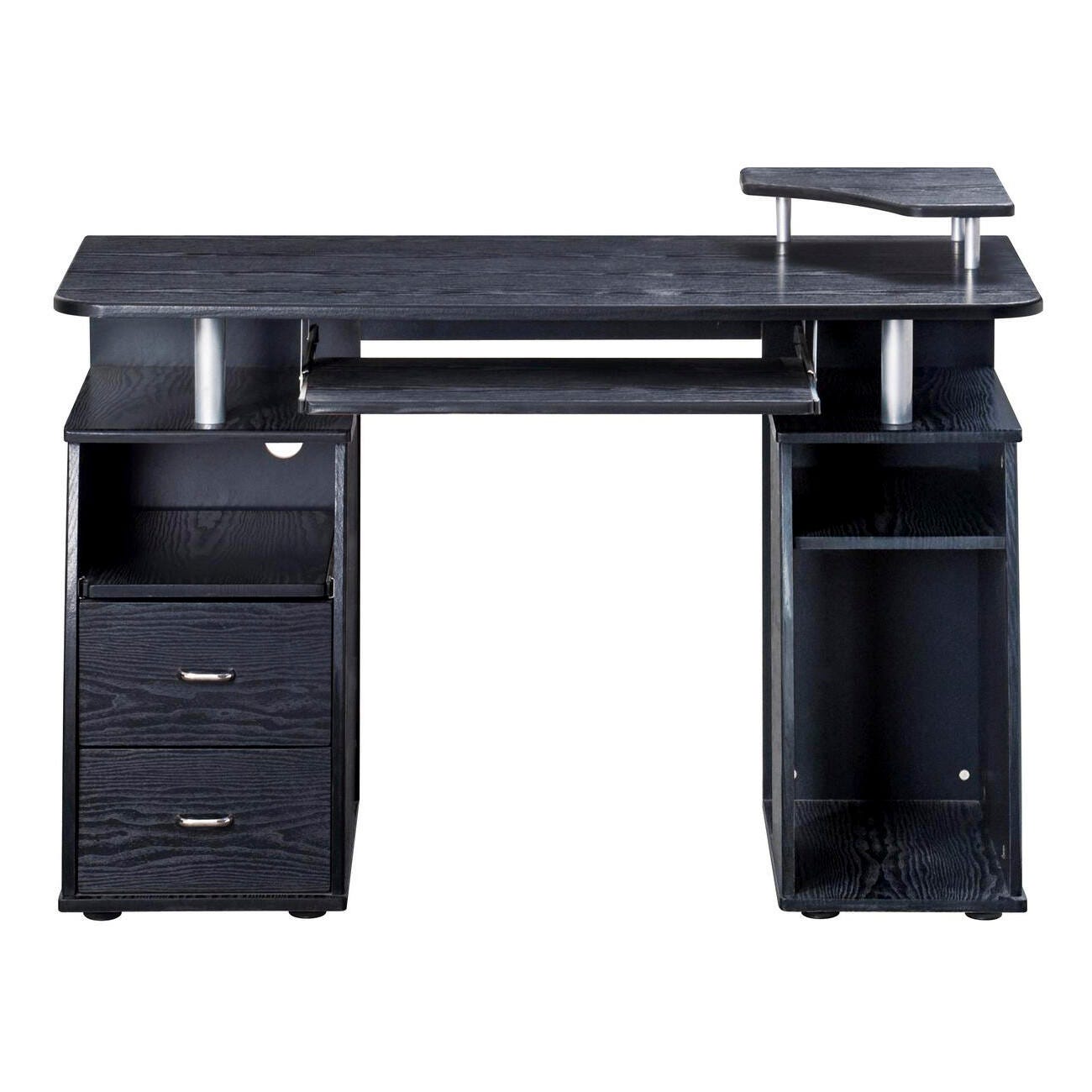 Techni Mobili Computer Workstation Desk With Storage, Espresso, large