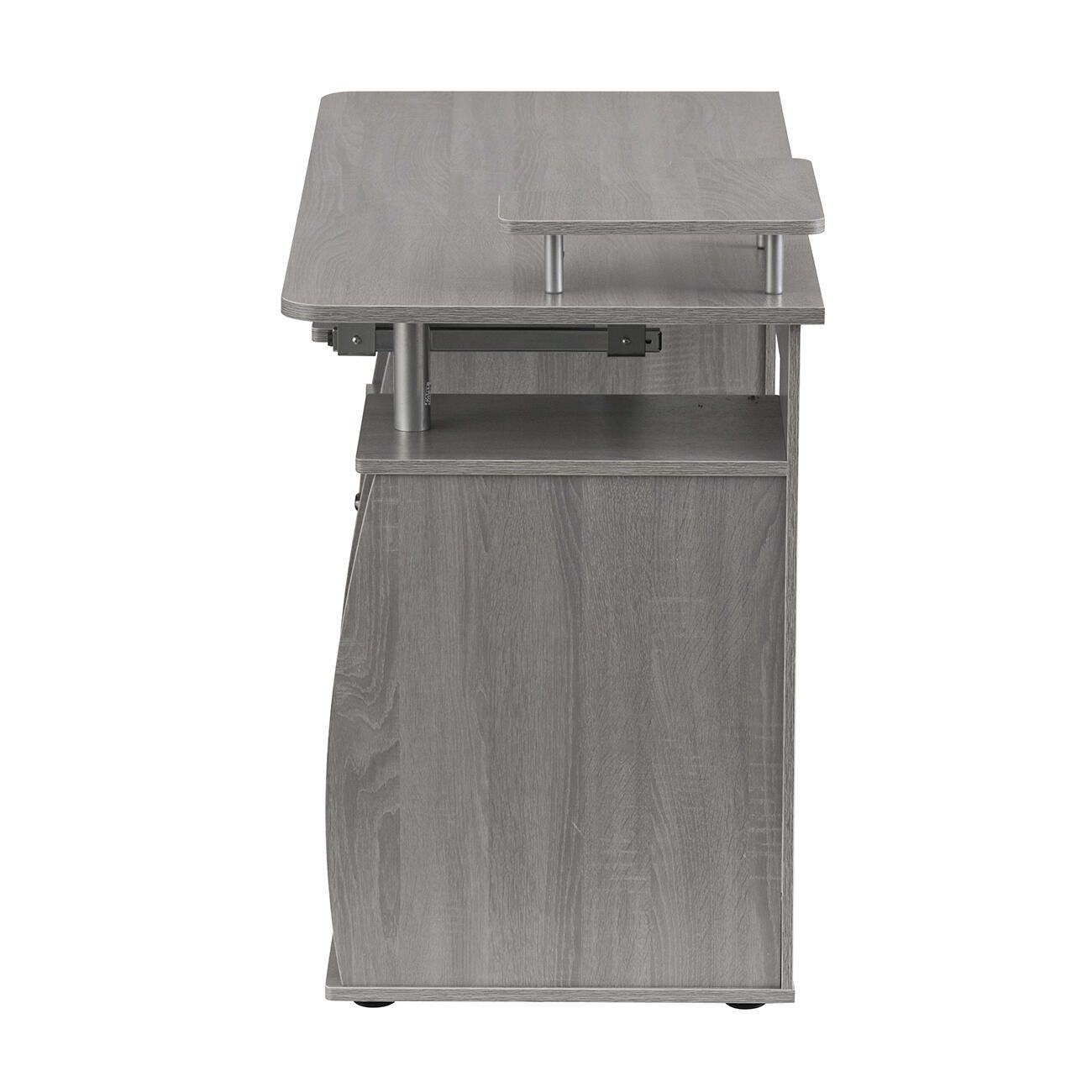 Techni Mobili Computer Workstation Desk With Storage, Gray, large