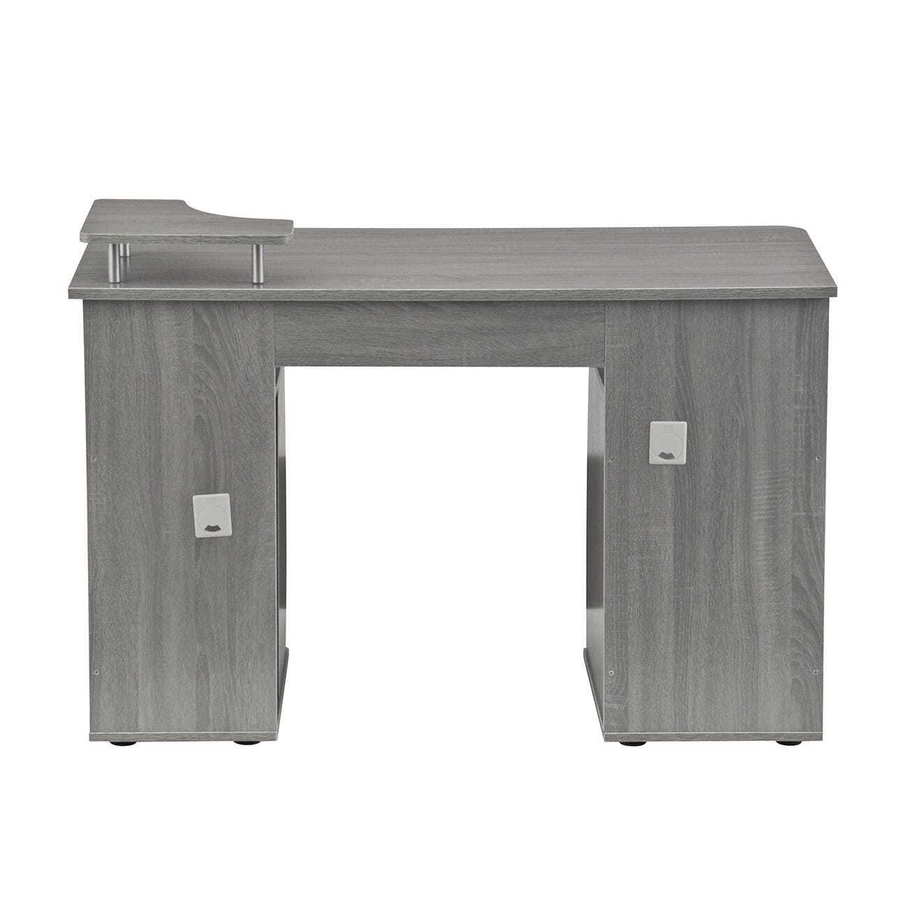 Techni Mobili Computer Workstation Desk With Storage, Gray, large