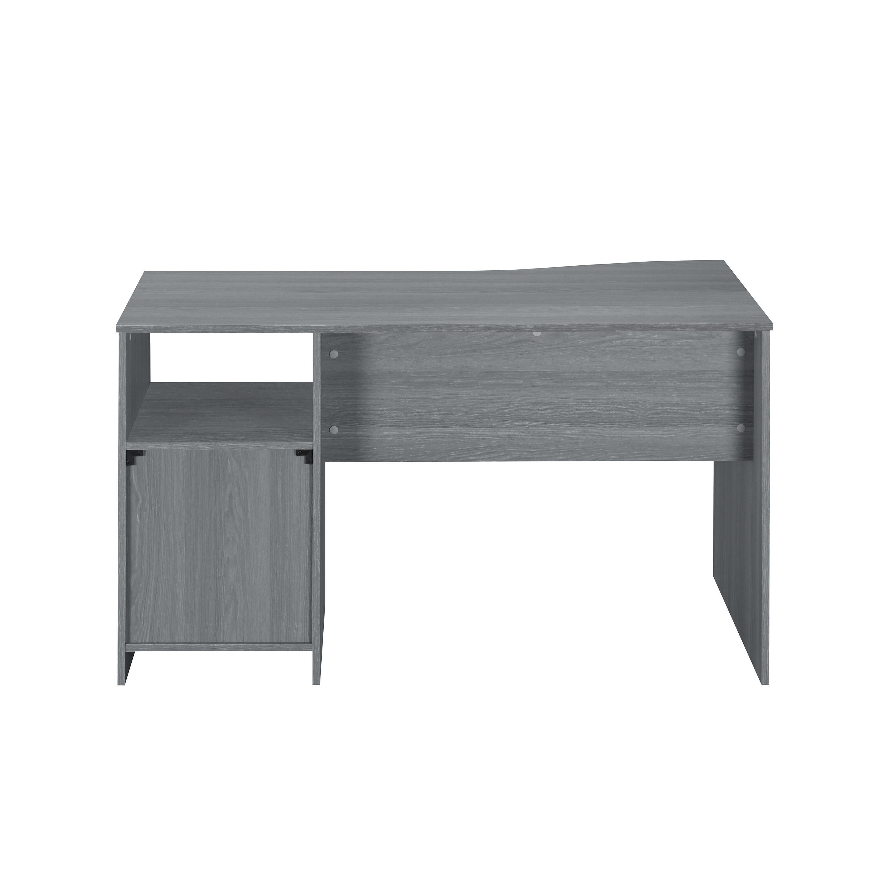 Techni Mobili Computer Desk with Drawers, Gray, large
