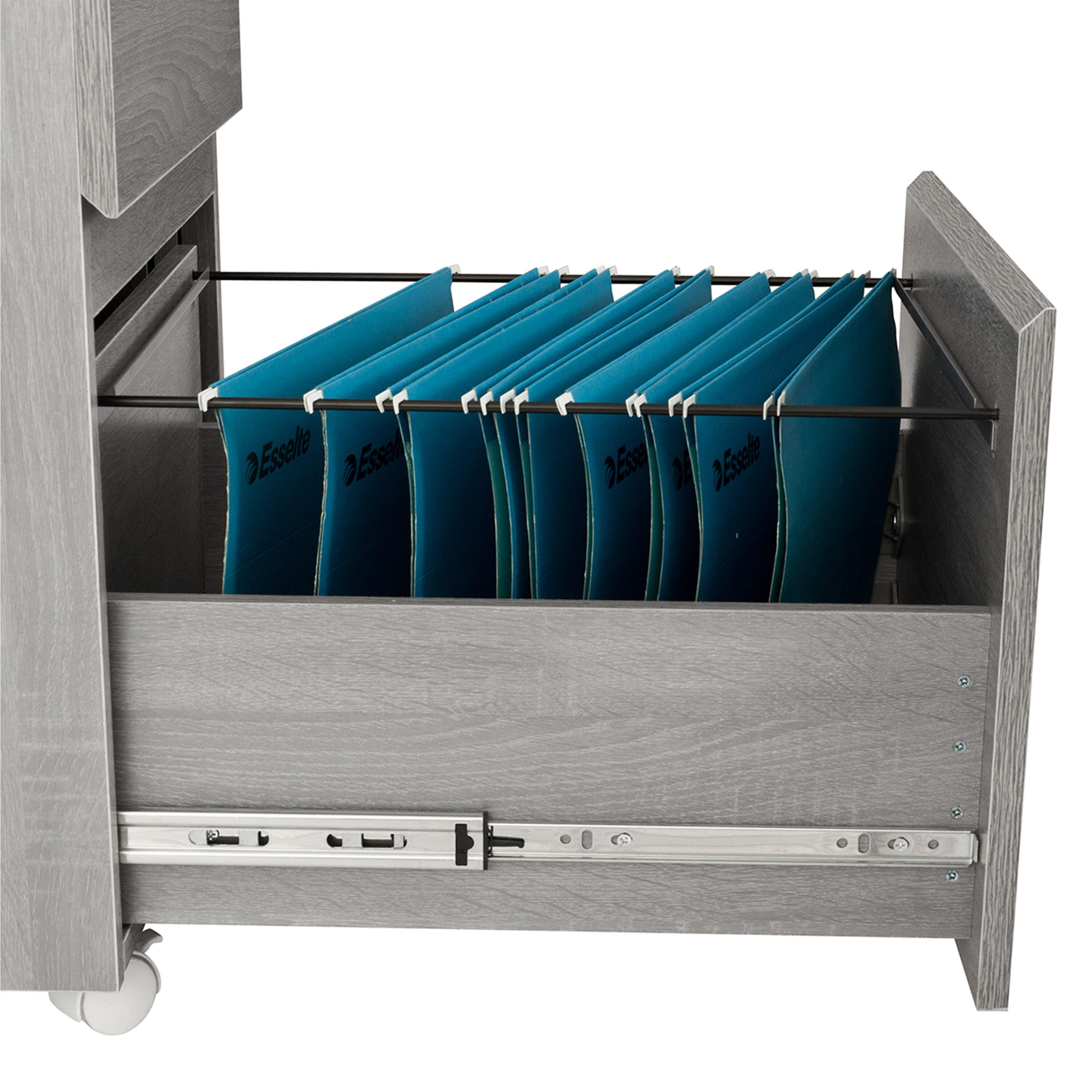 Techni Mobili Rolling Two Drawer Vertical Filing Cabinet, , large