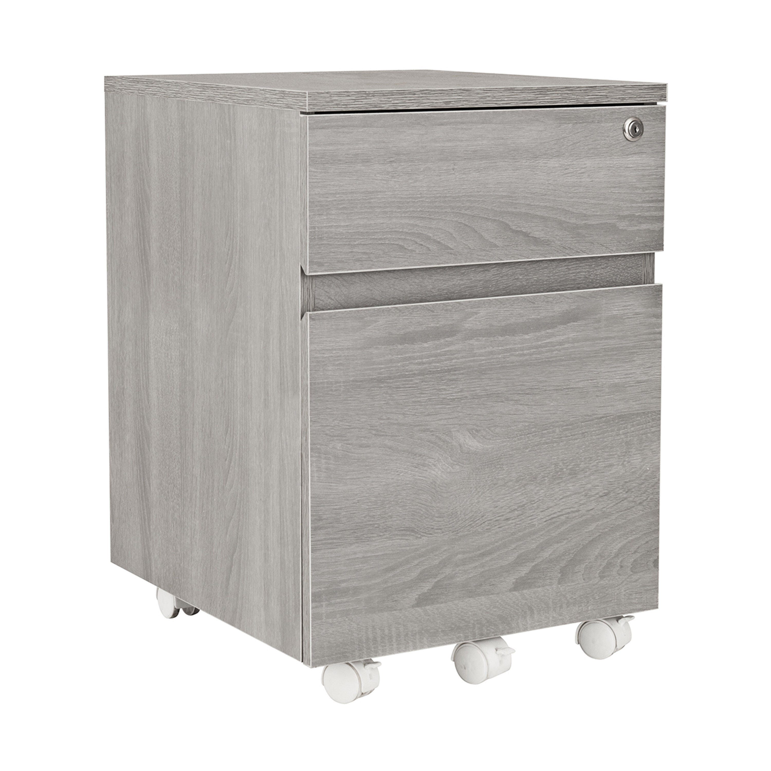 Techni Mobili Rolling Two Drawer Vertical Filing Cabinet, , large