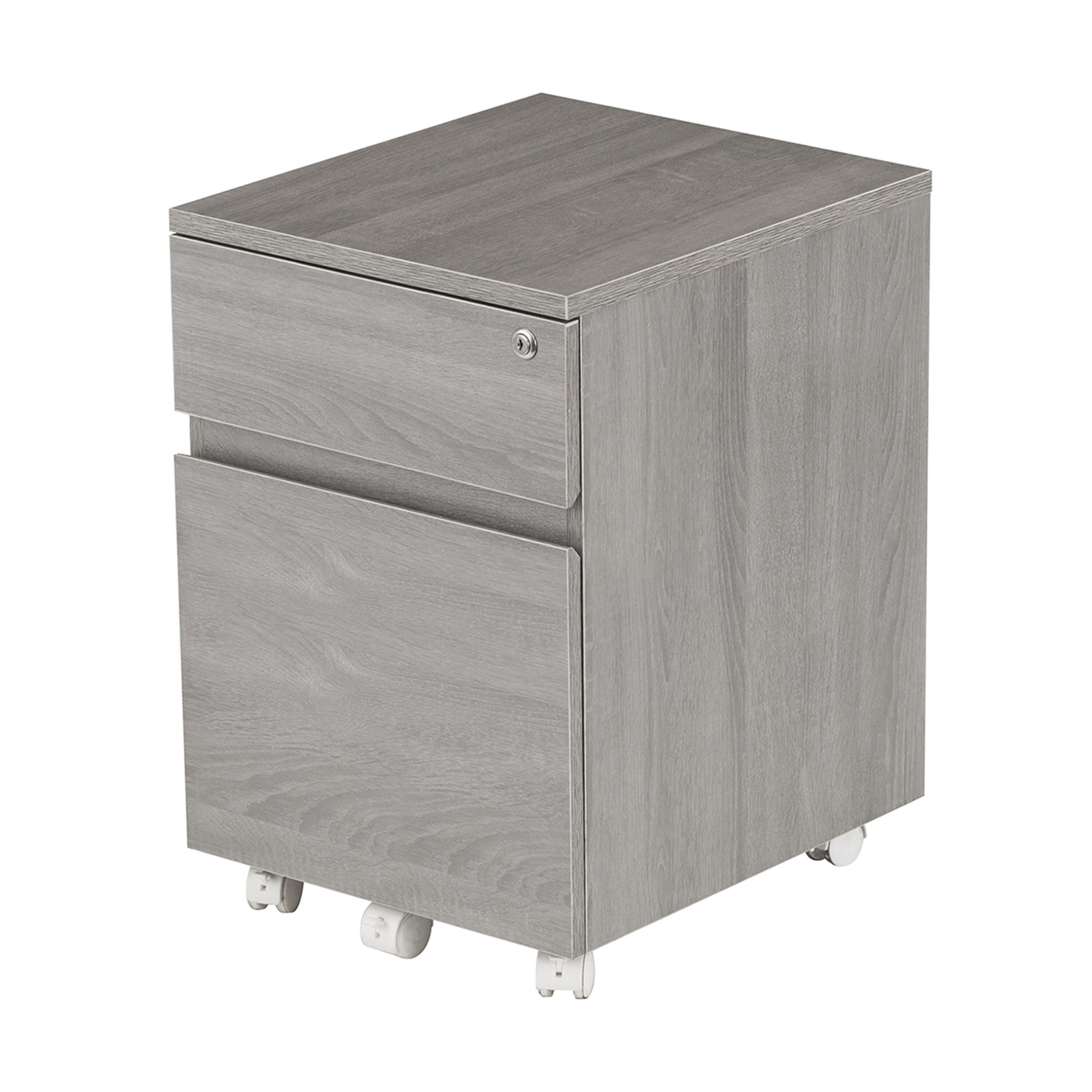 Techni Mobili Rolling Two Drawer Vertical Filing Cabinet, , large