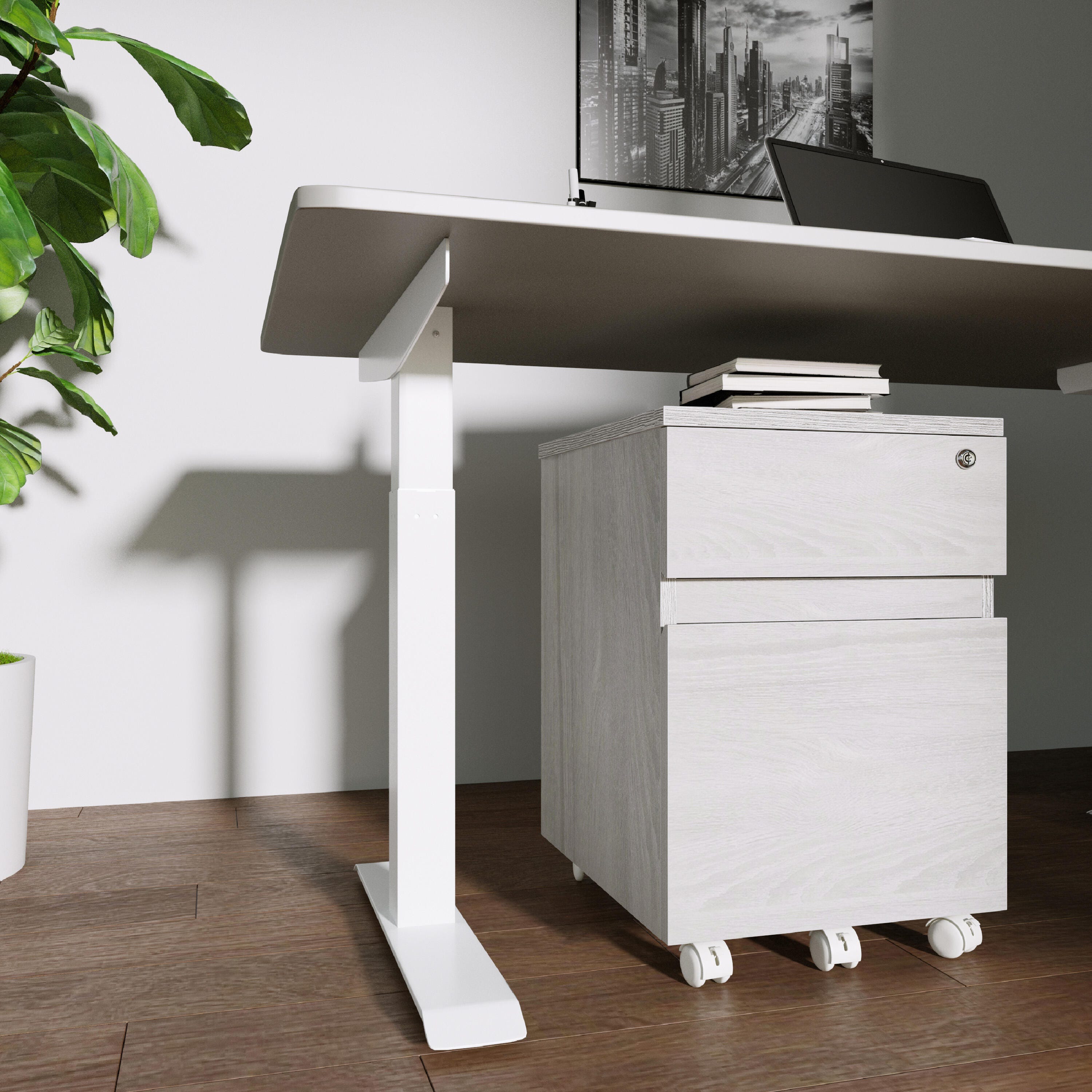 Techni Mobili Rolling Two Drawer Vertical Filing Cabinet, , large
