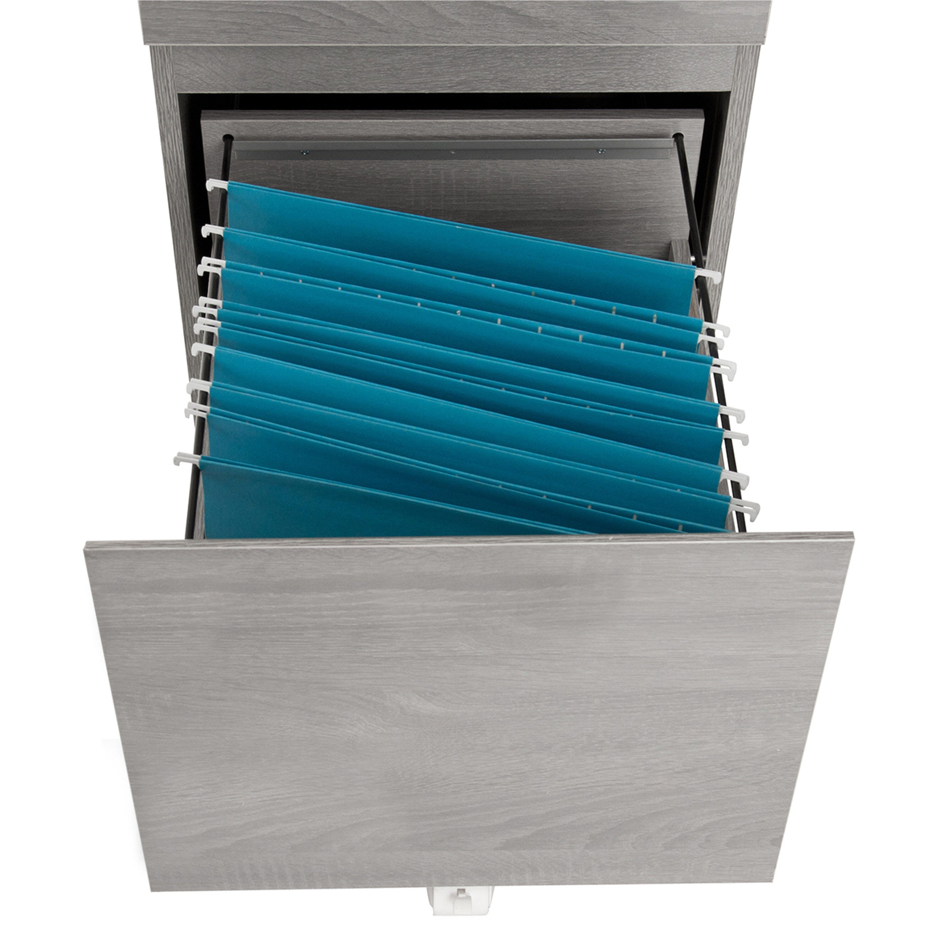 Techni Mobili Rolling Two Drawer Vertical Filing Cabinet, , large