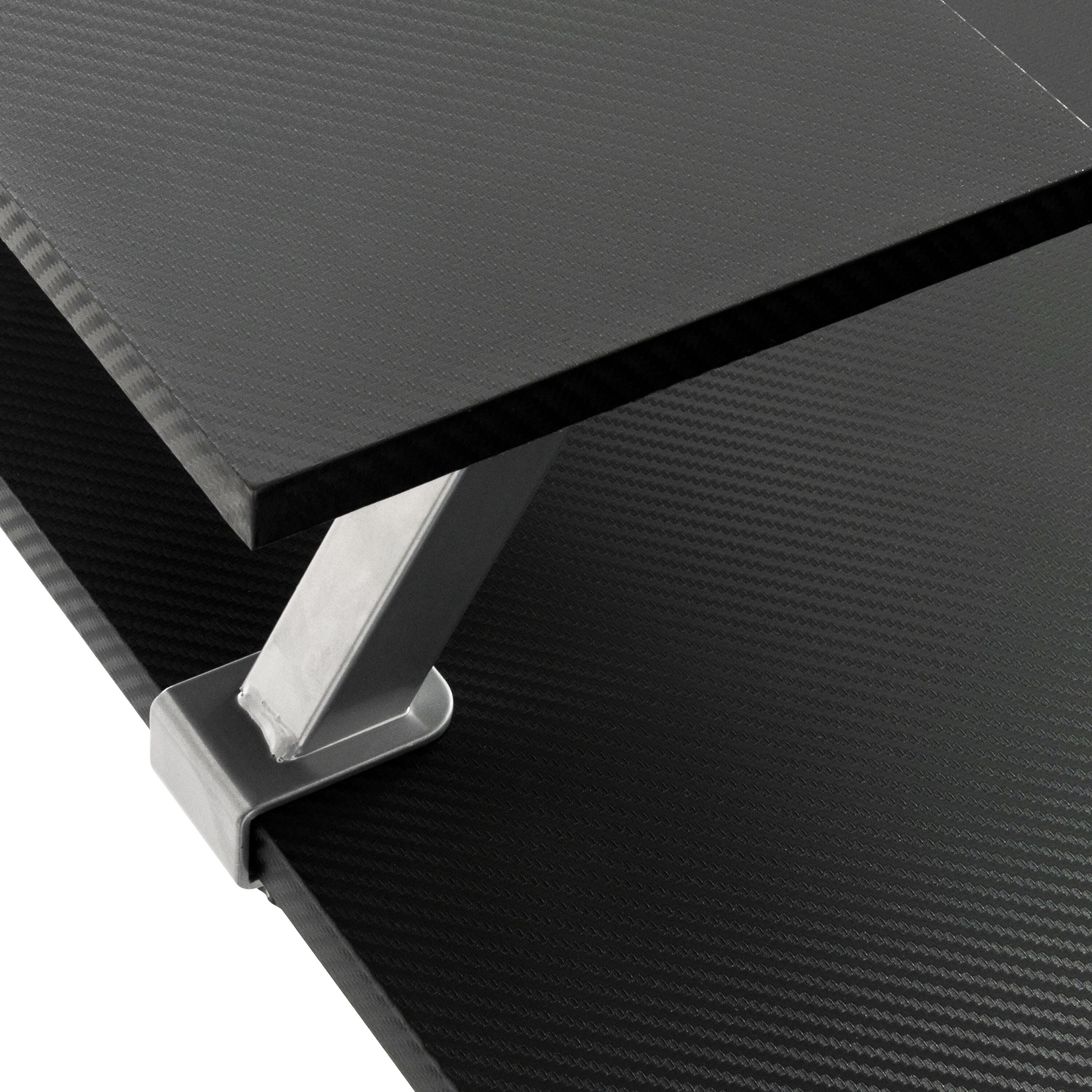 Techni Sport Warrior L-Shaped Gaming Desk, Black, large