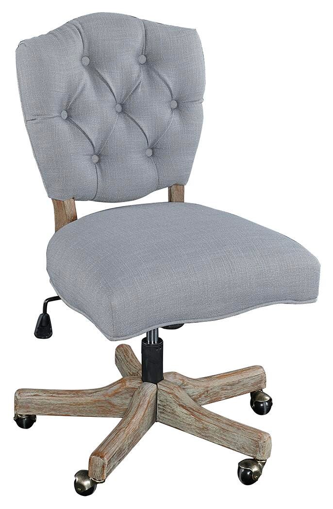 Linon Kelsey Office Chair, Gray, large