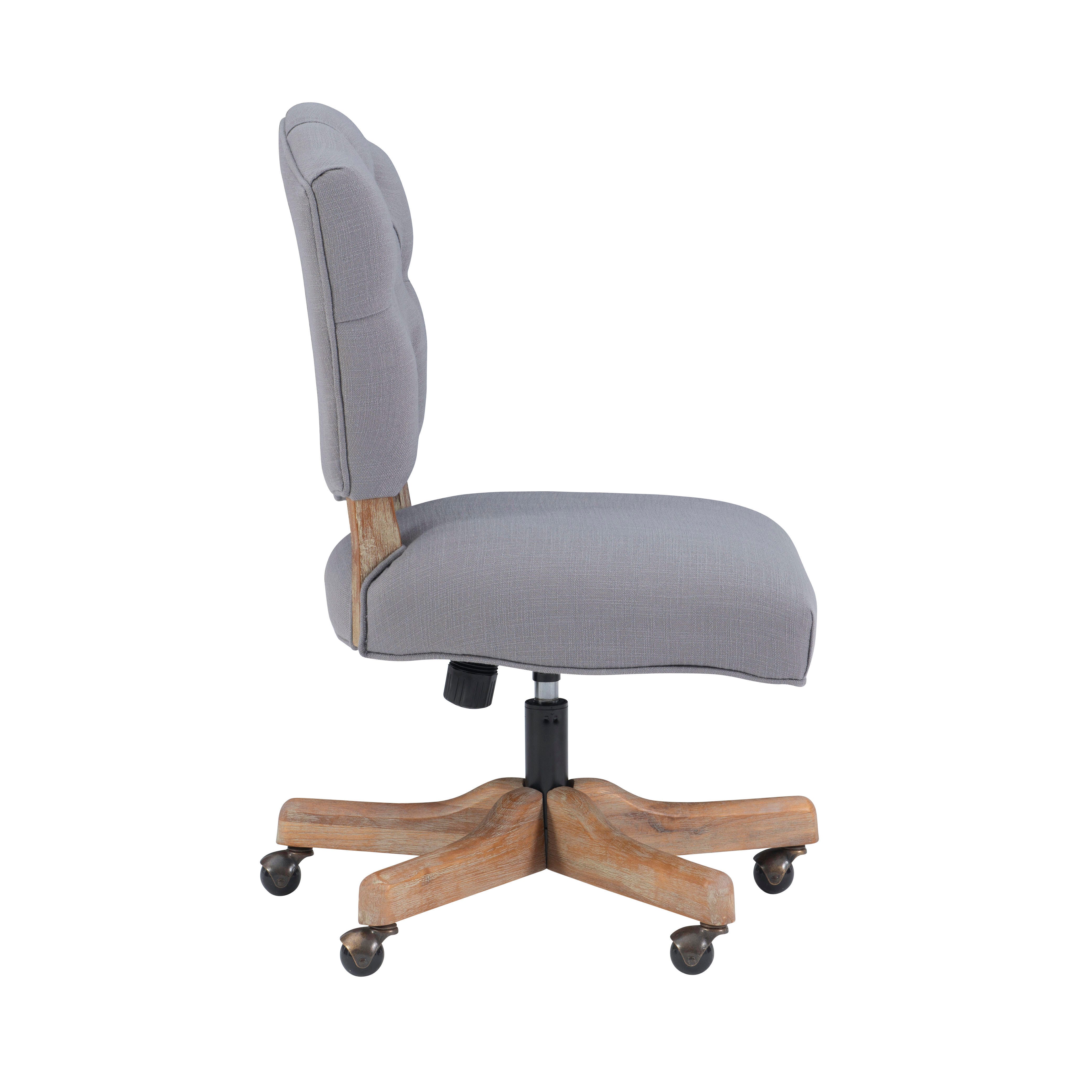 Linon Kelsey Office Chair, Gray, large