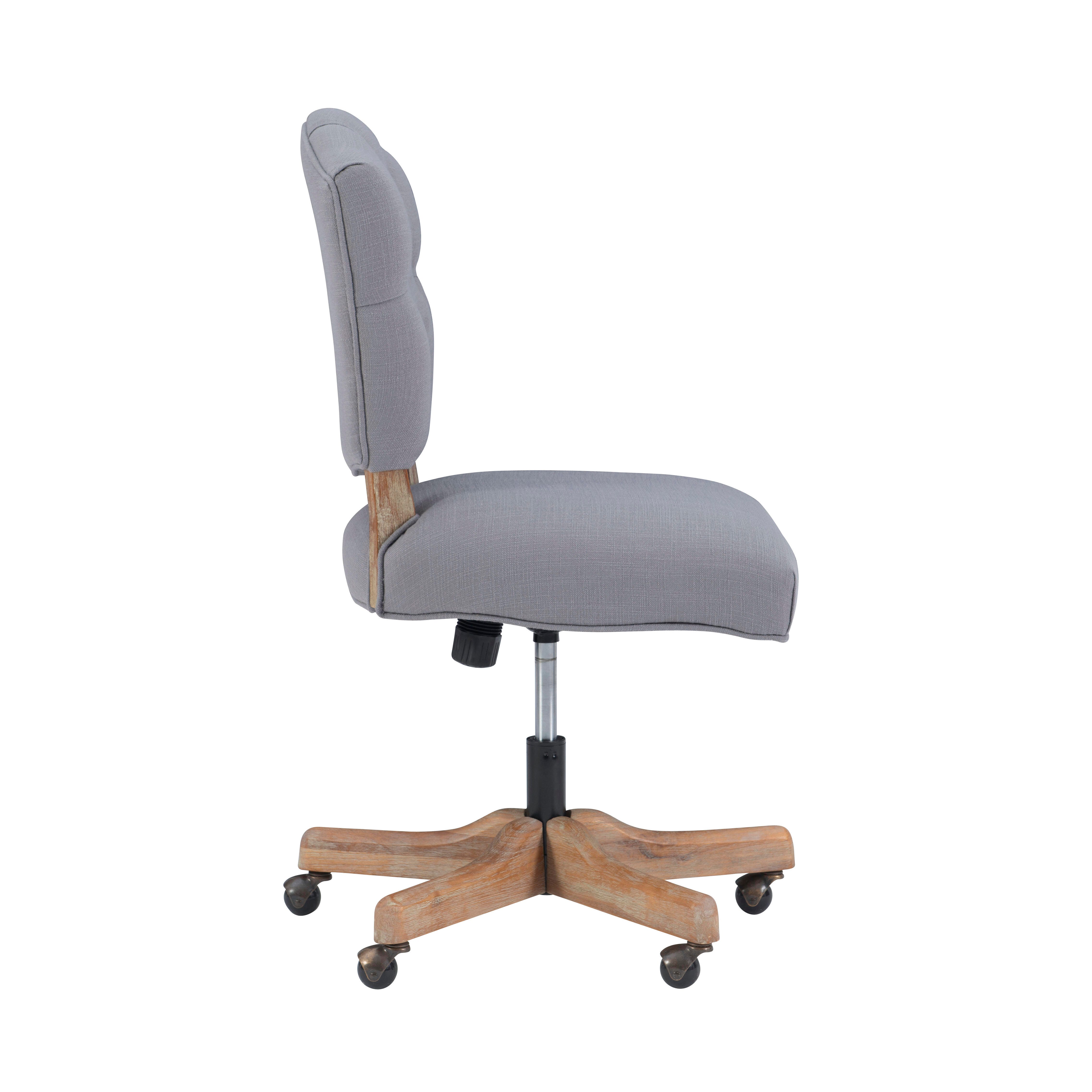Linon Kelsey Office Chair, Gray, large