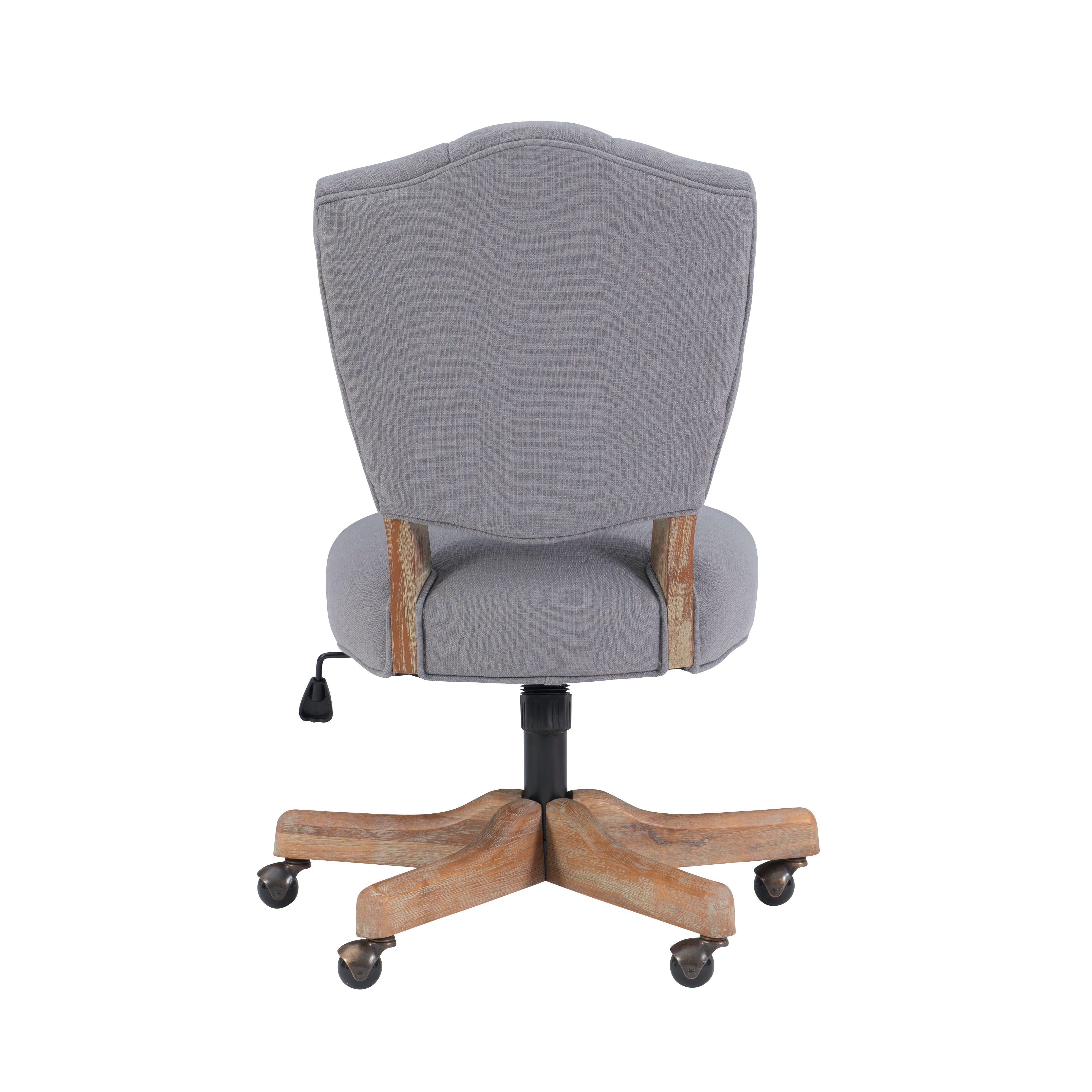 Linon Kelsey Office Chair, Gray, large