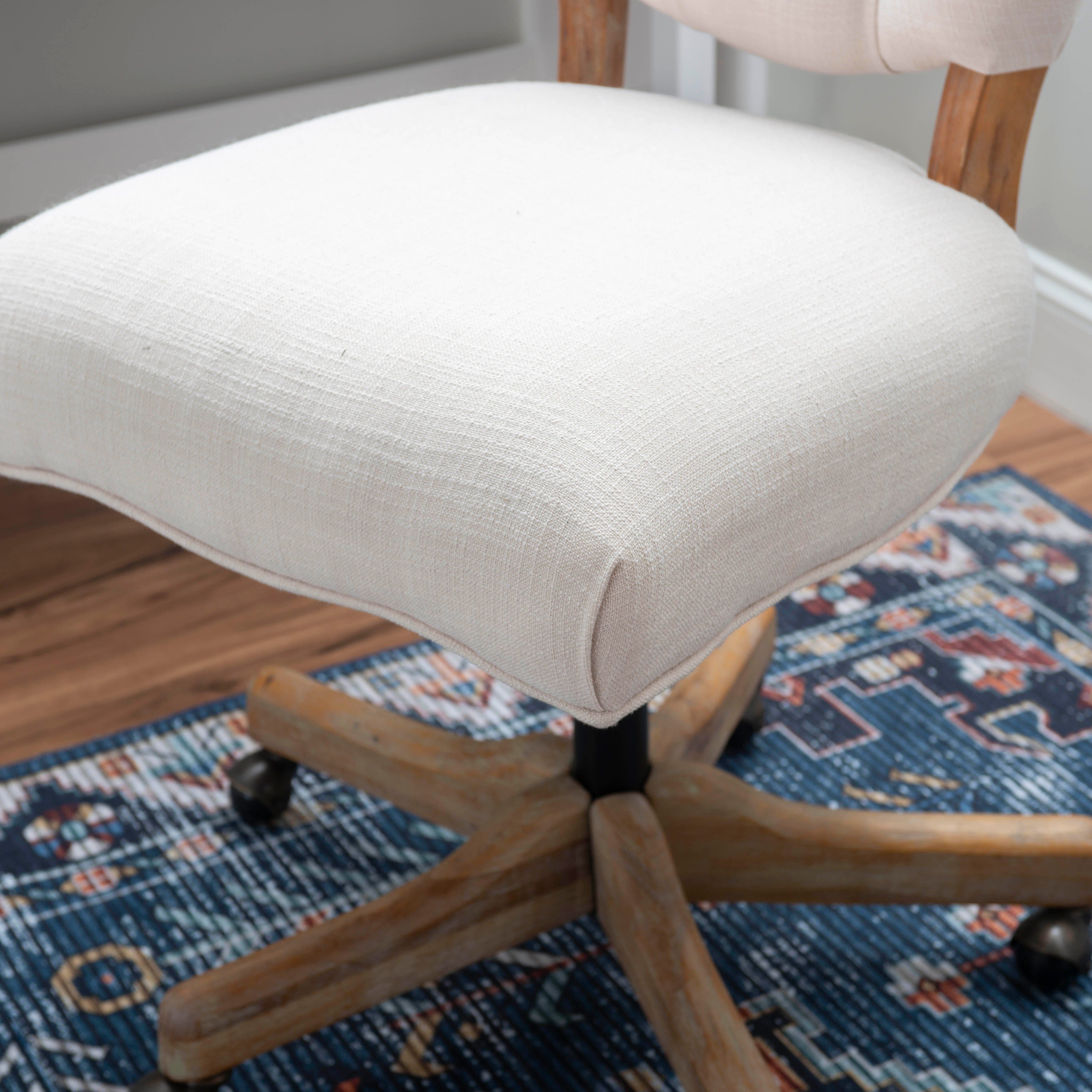 Linon Kelsey Office Chair, Cream, large