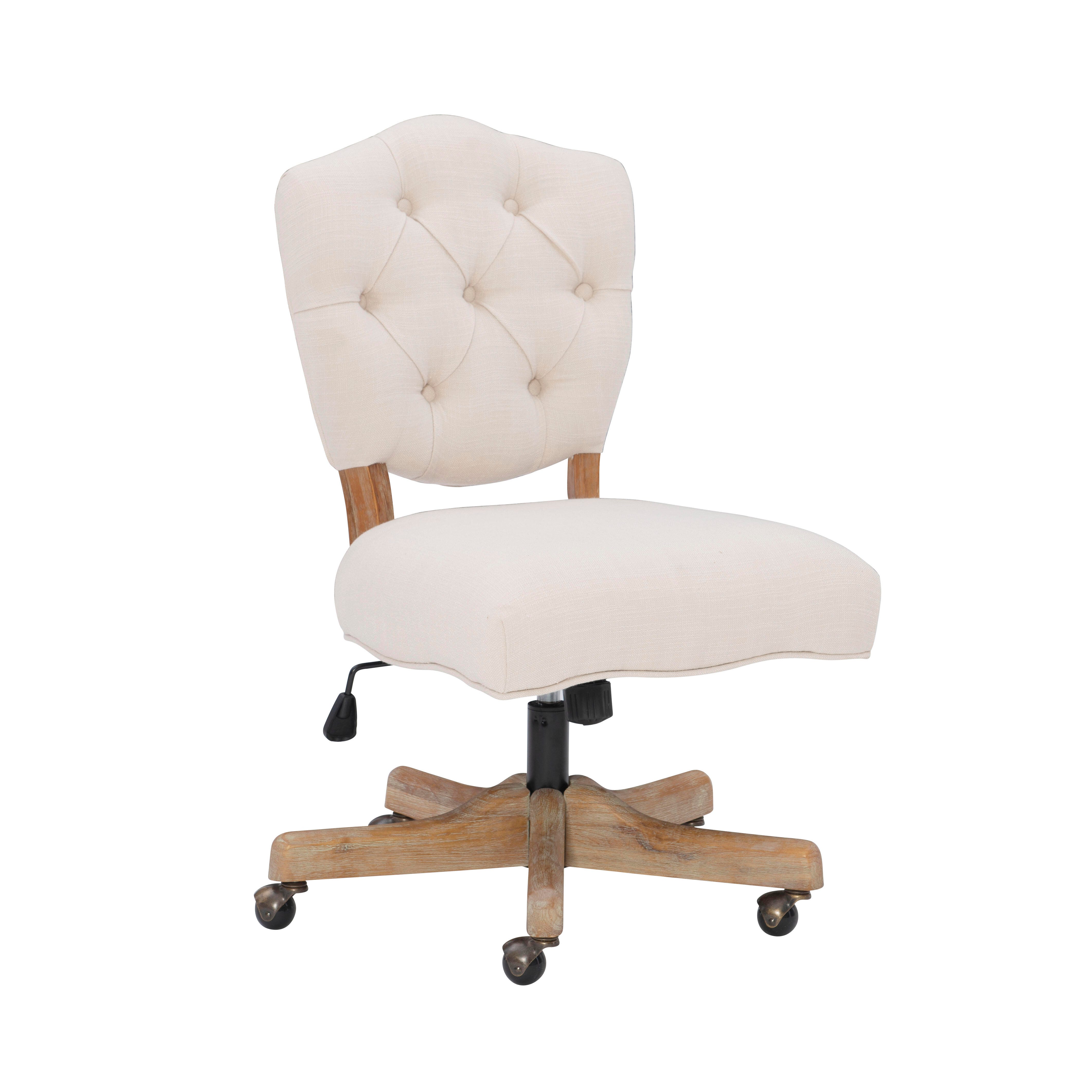 Linon Kelsey Office Chair, Cream, large
