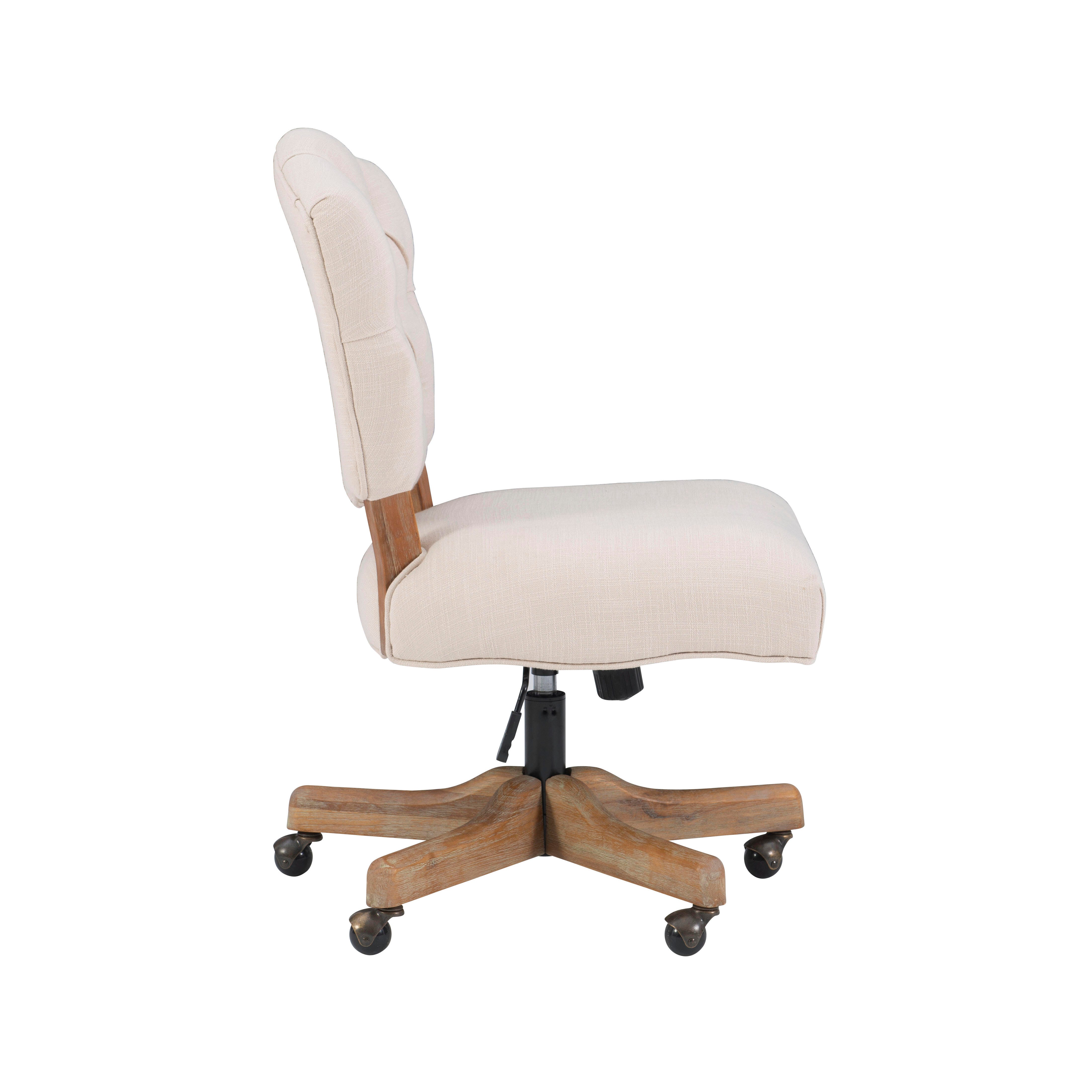 Linon Kelsey Office Chair, Cream, large