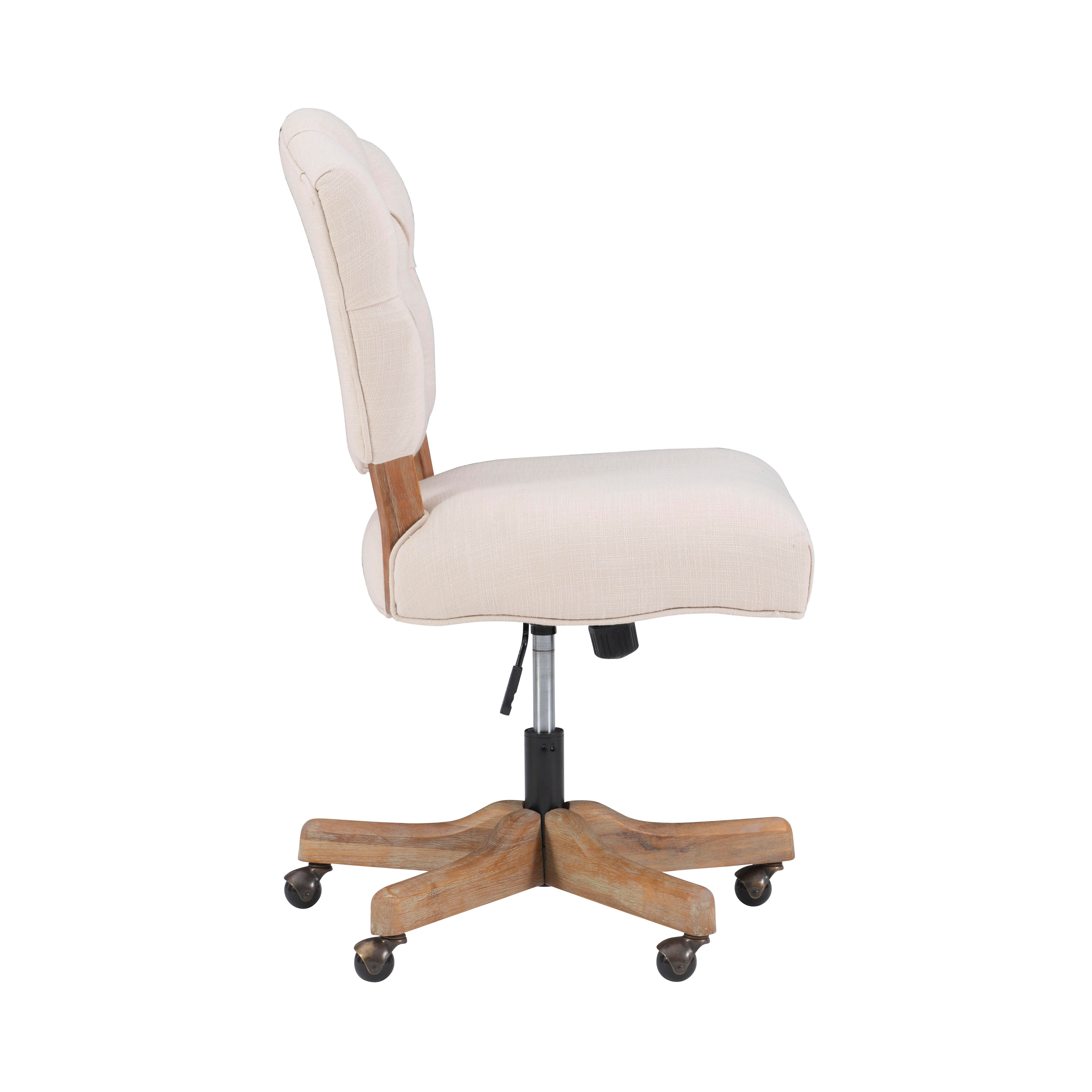 Linon Kelsey Office Chair, Cream, large